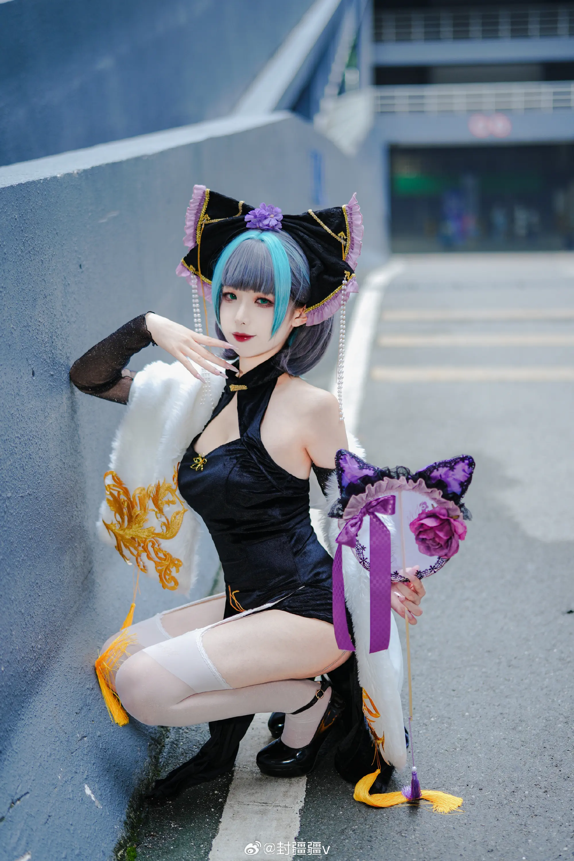 cosplay 碧蓝航线 柴郡 旗袍废稿～@封疆疆v COSPLAY-第7张
