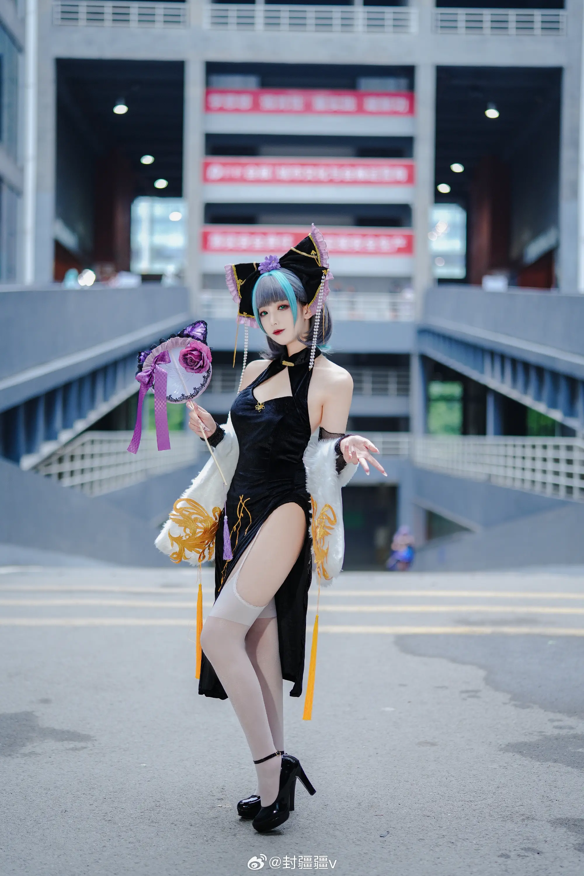 cosplay 碧蓝航线 柴郡 旗袍废稿～@封疆疆v COSPLAY-第4张