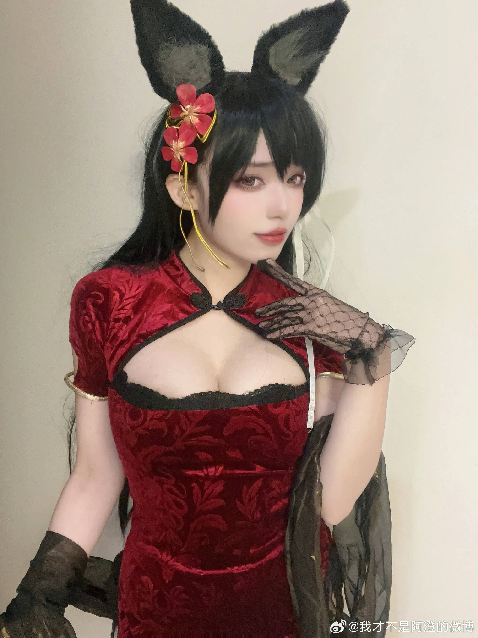 COSPLAY 碧蓝航线 爱宕旗袍@我才不是阿澄的微博-公众号小姨ai