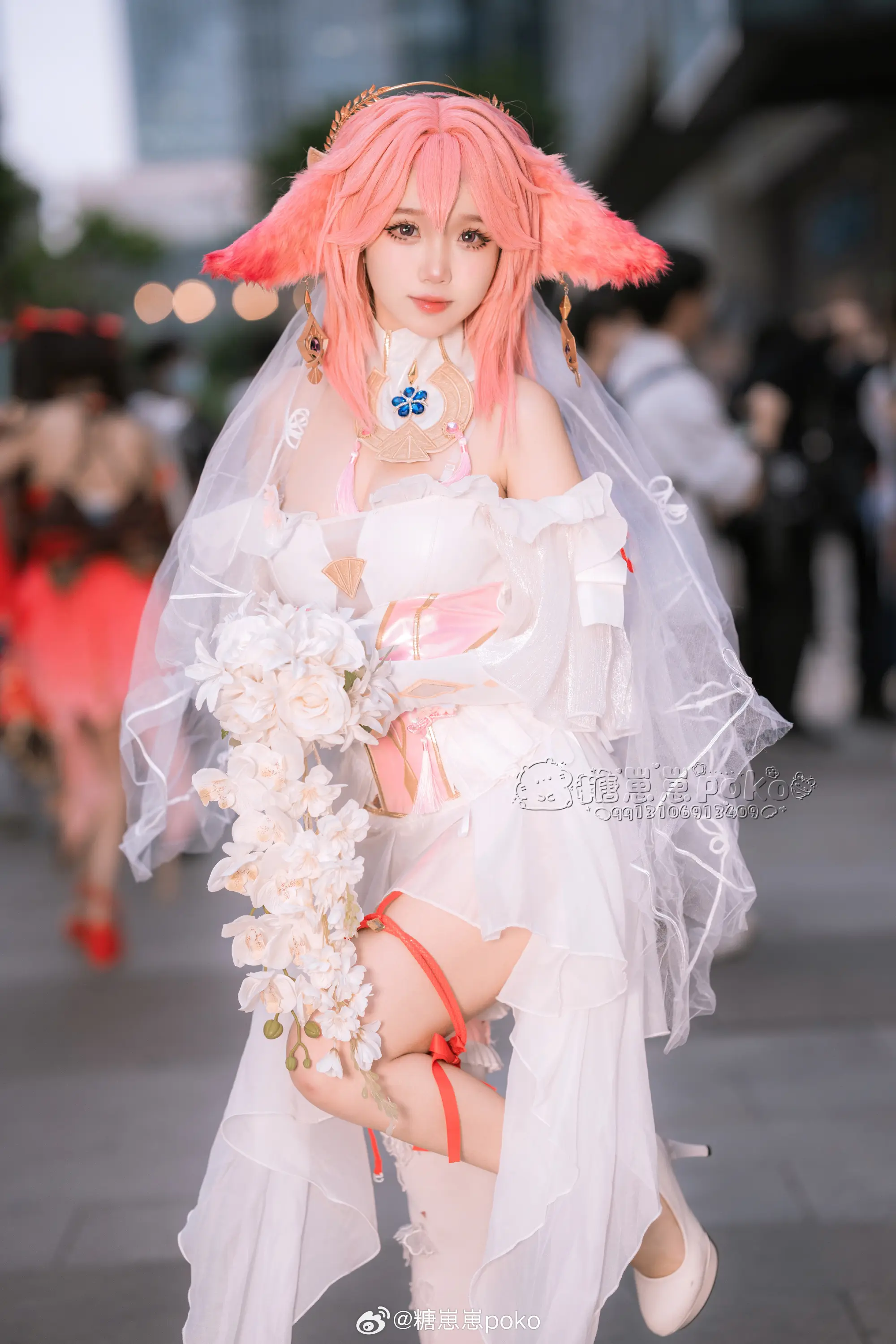 cosplay 原神 八重神子花嫁@糖崽崽poko COSPLAY-第3张