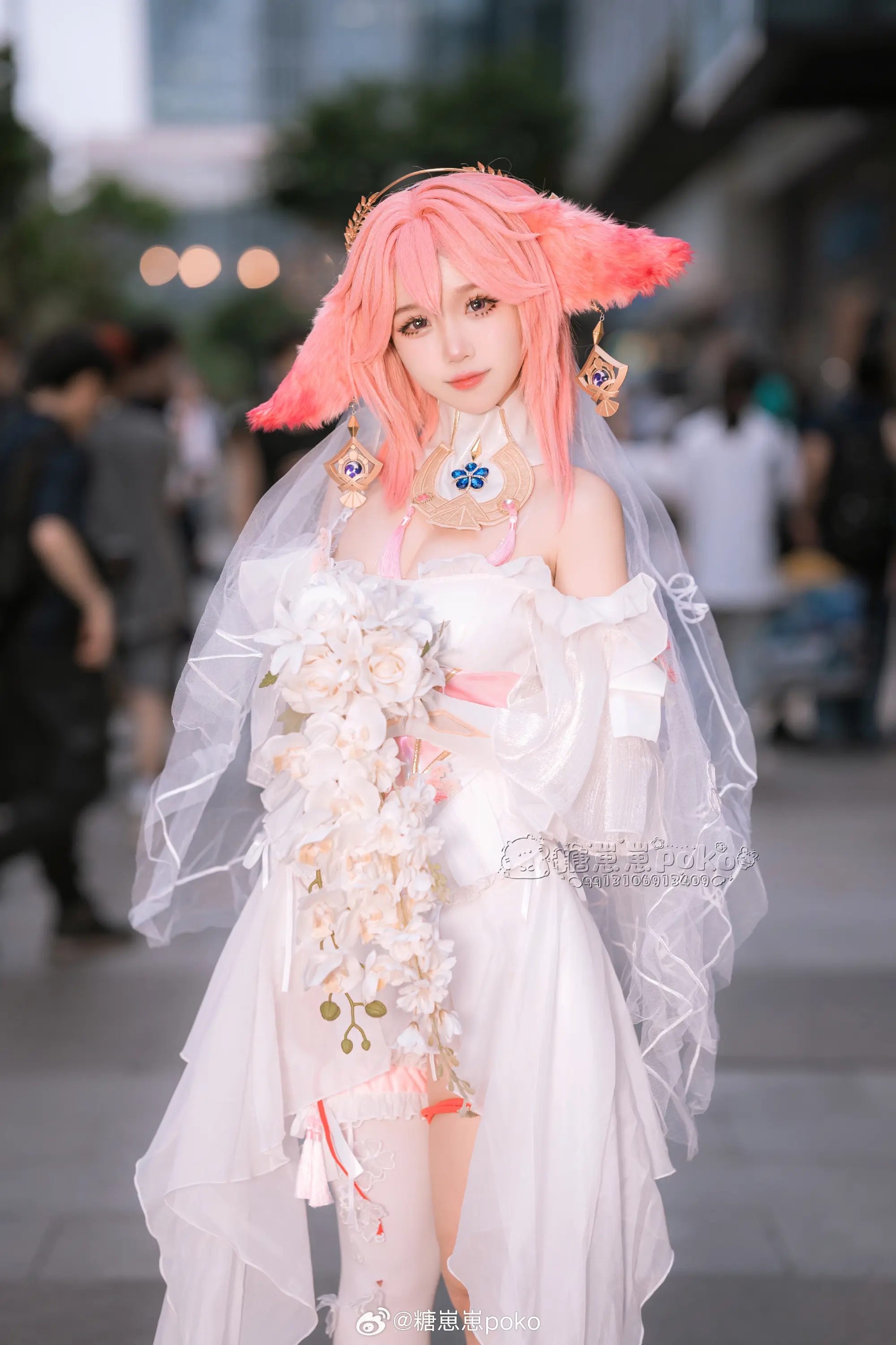 cosplay 原神 八重神子花嫁@糖崽崽poko COSPLAY-第4张