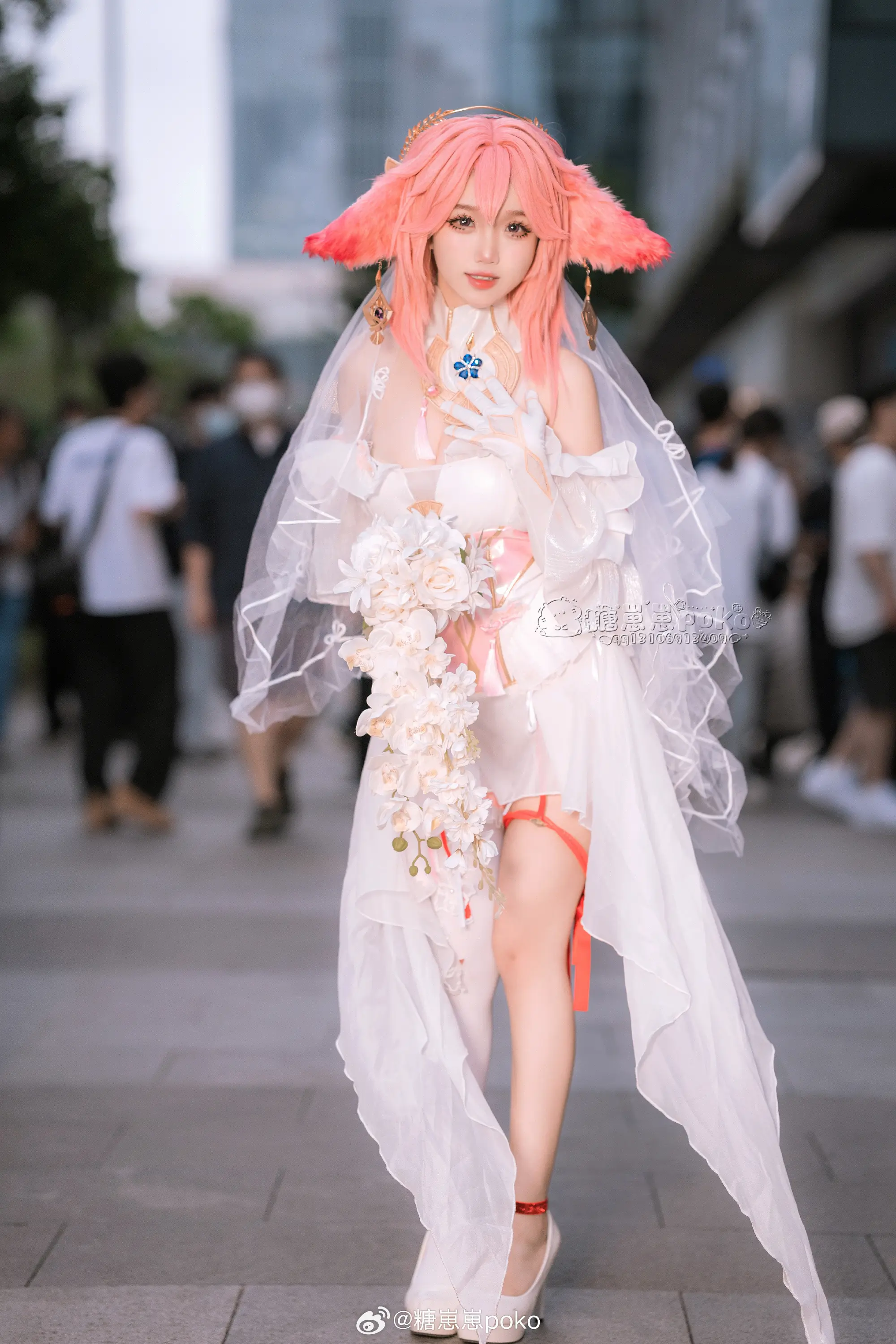 cosplay 原神 八重神子花嫁@糖崽崽poko COSPLAY-第6张