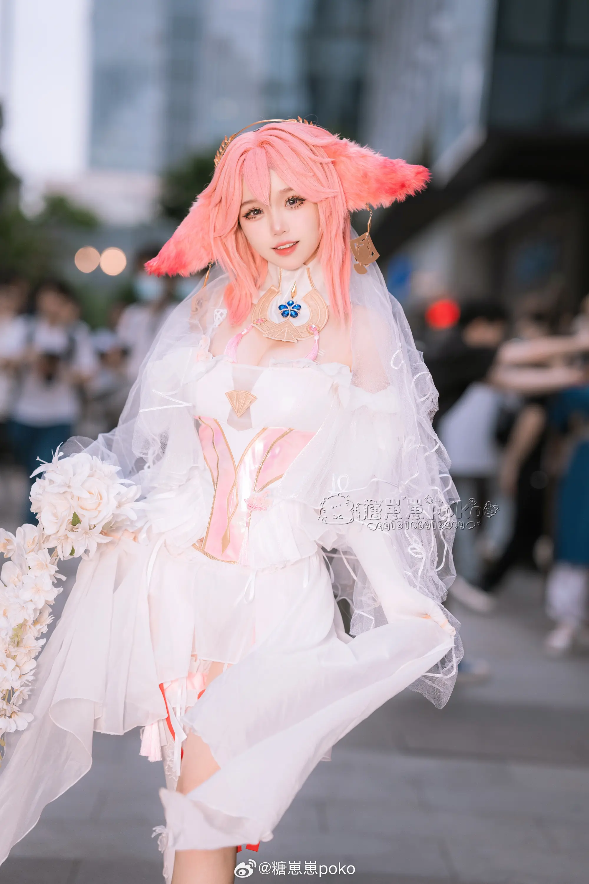 cosplay 原神 八重神子花嫁@糖崽崽poko COSPLAY-第2张