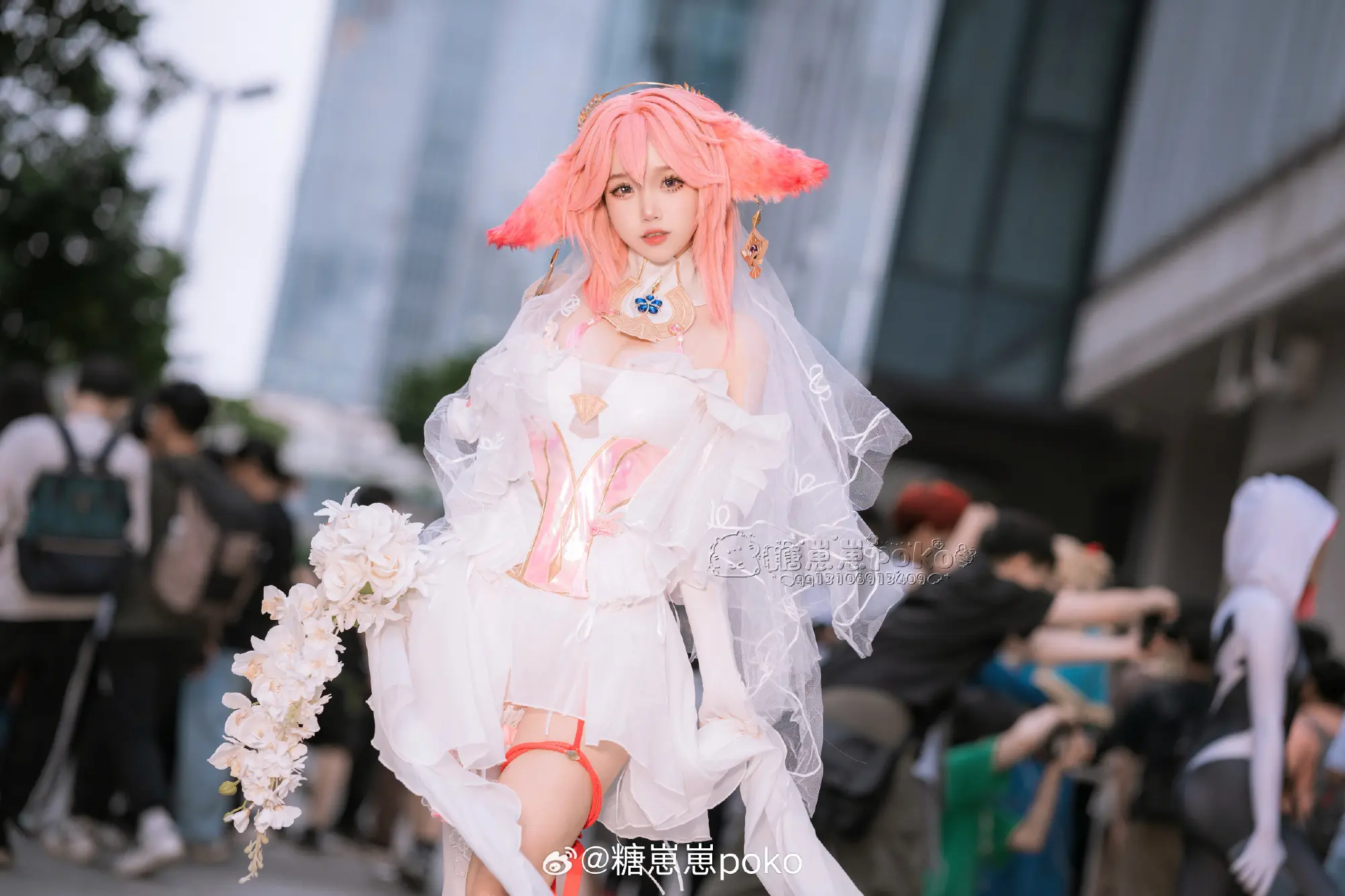 cosplay 原神 八重神子花嫁@糖崽崽poko COSPLAY-第5张