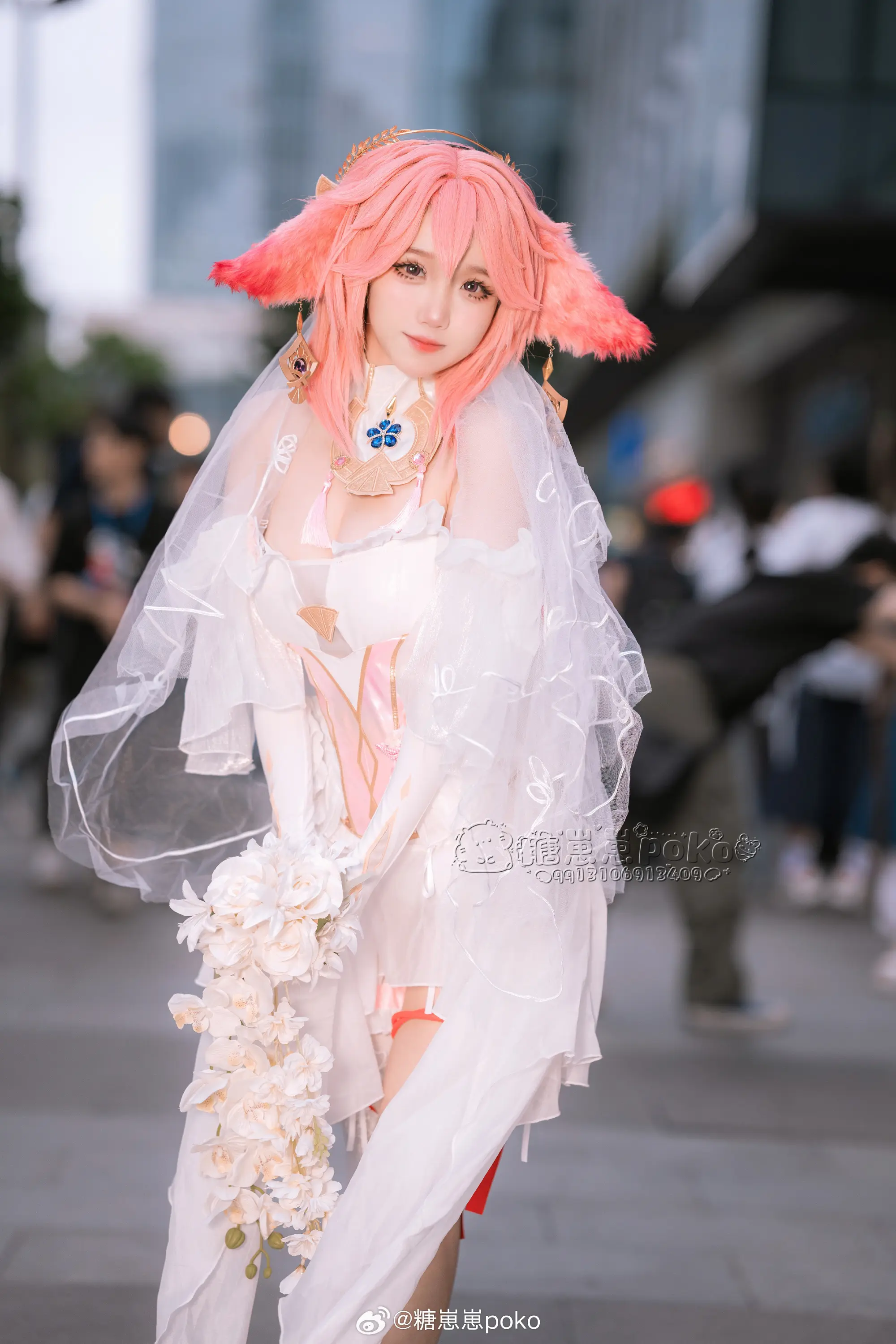 cosplay 原神 八重神子花嫁@糖崽崽poko COSPLAY-第8张