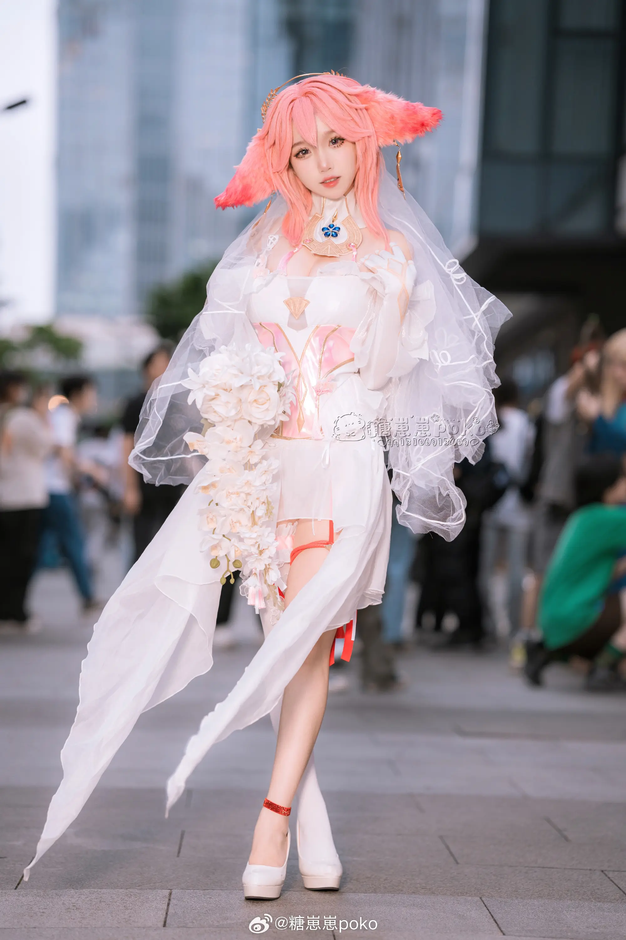 cosplay 原神 八重神子花嫁@糖崽崽poko COSPLAY-第9张