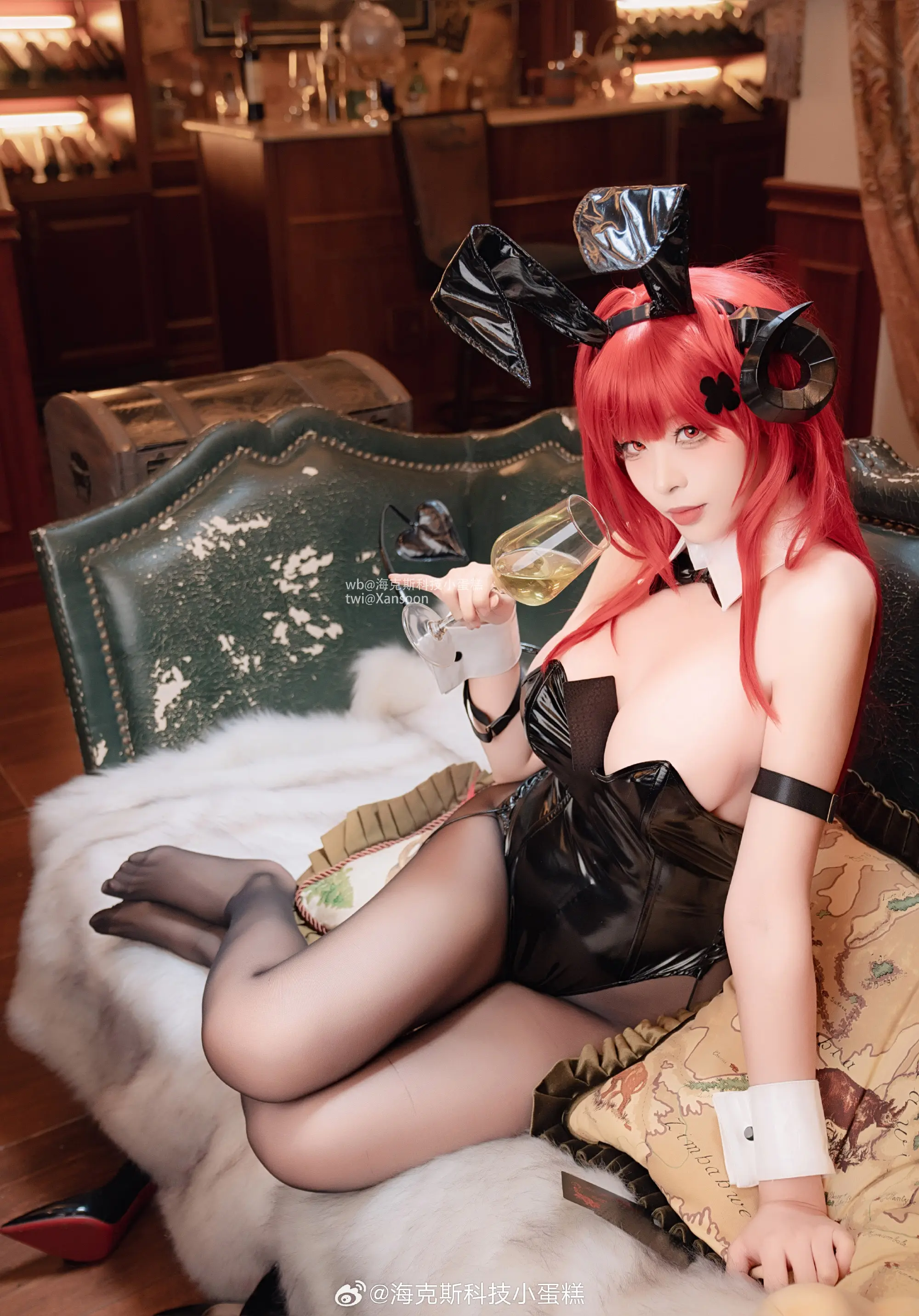 cosplay 契约者要一起喝吗？…在这里哟？呵呵，来吧～ 碧蓝航线 兴登堡/希尔德加德@海克斯科技小蛋糕 COSPLAY-第5张