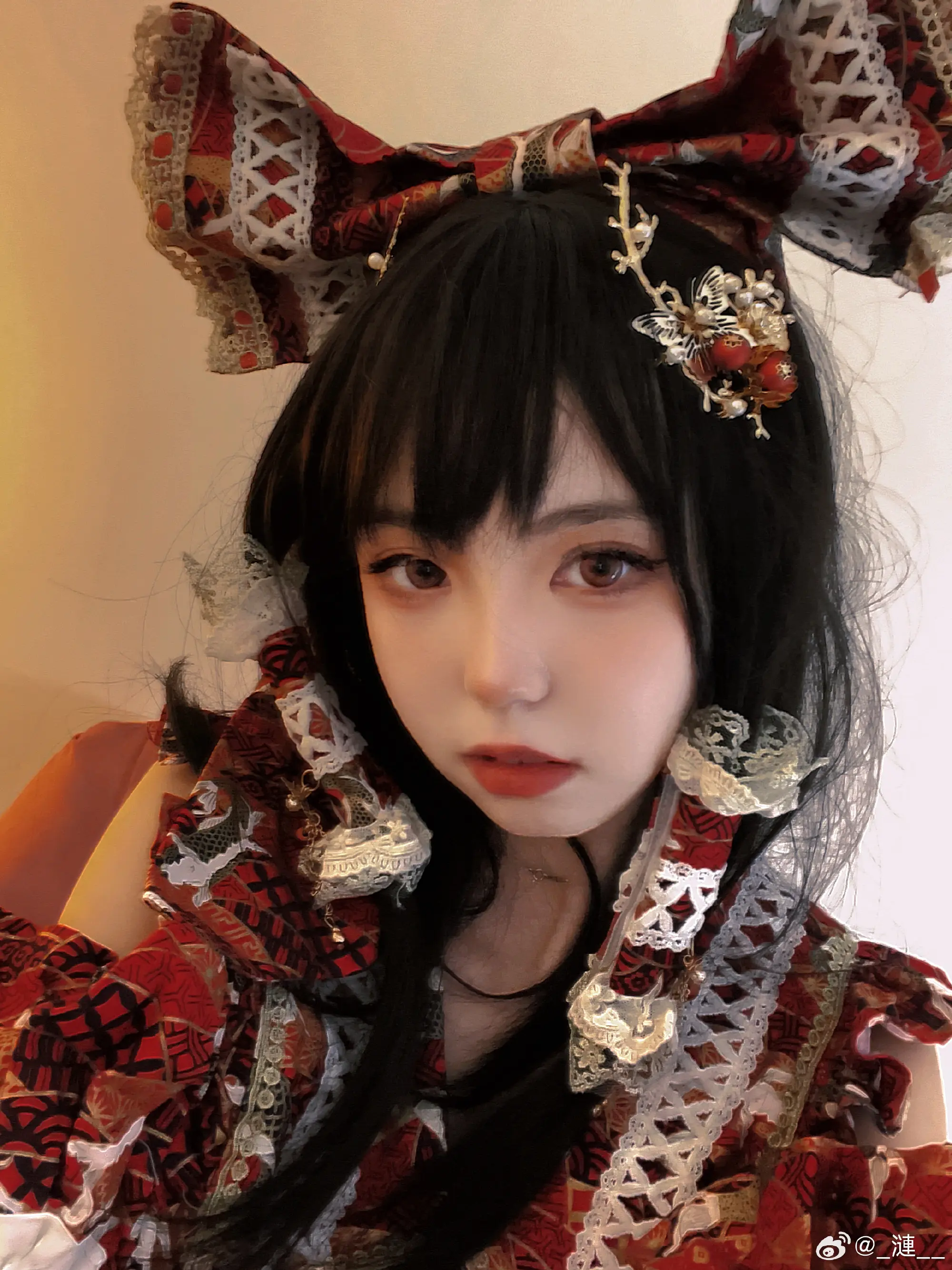 cosplay 东方project  红红火火的……神社巫女！🥁🏮@_漣__ COSPLAY-第2张
