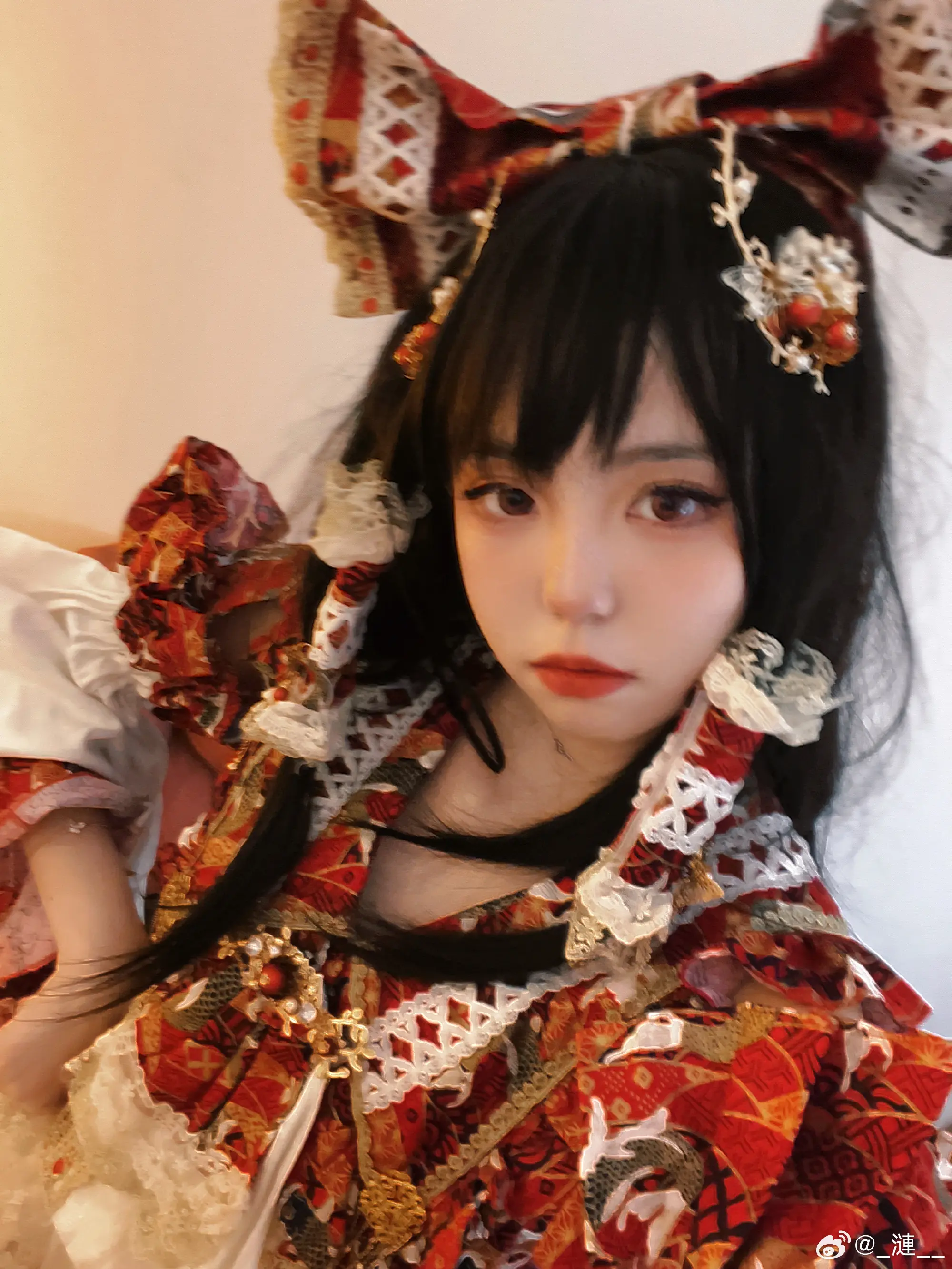 cosplay 东方project  红红火火的……神社巫女！🥁🏮@_漣__ COSPLAY-第4张