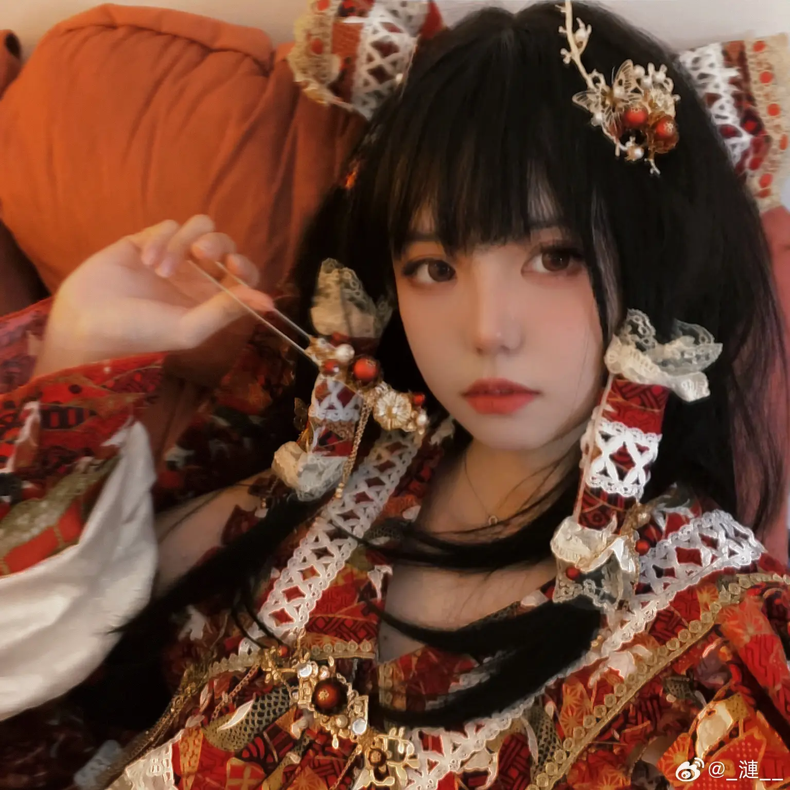cosplay 东方project  红红火火的……神社巫女！🥁🏮@_漣__ COSPLAY-第9张
