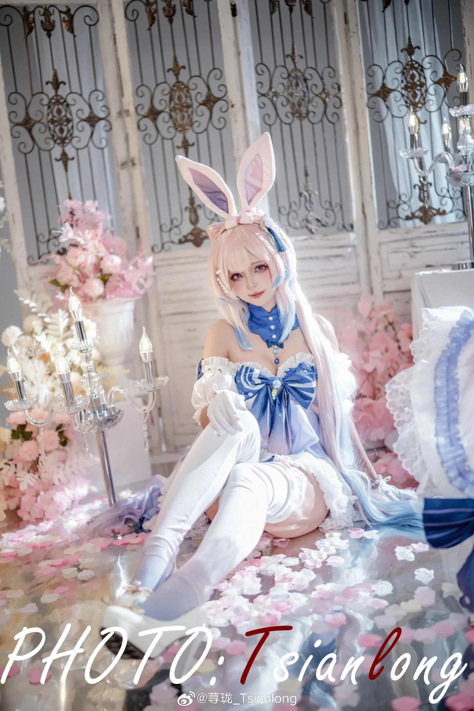 cosplay 旅行者，你喜欢心海的兔兔装吗? 原神cos@是一只小鱼北-公众号小姨ai