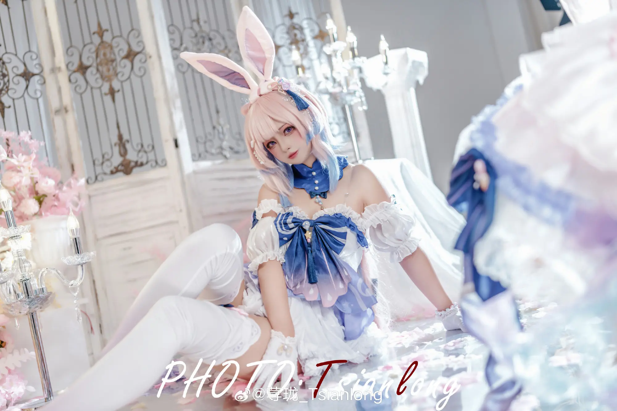 cosplay 旅行者，你喜欢心海的兔兔装吗? 原神cos@是一只小鱼北 COSPLAY-第6张
