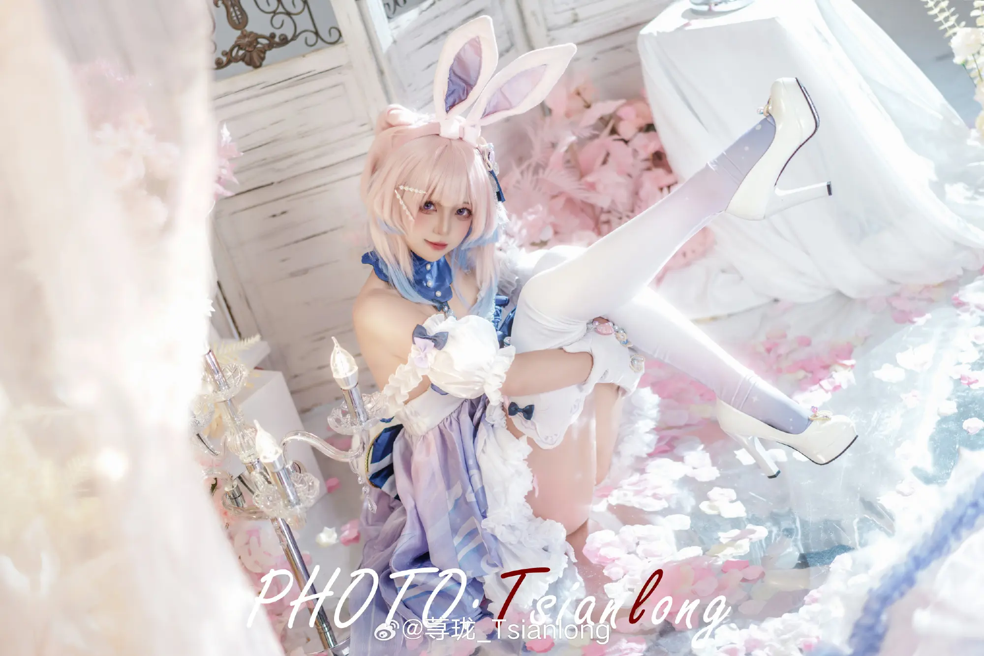 cosplay 旅行者，你喜欢心海的兔兔装吗? 原神cos@是一只小鱼北 COSPLAY-第7张