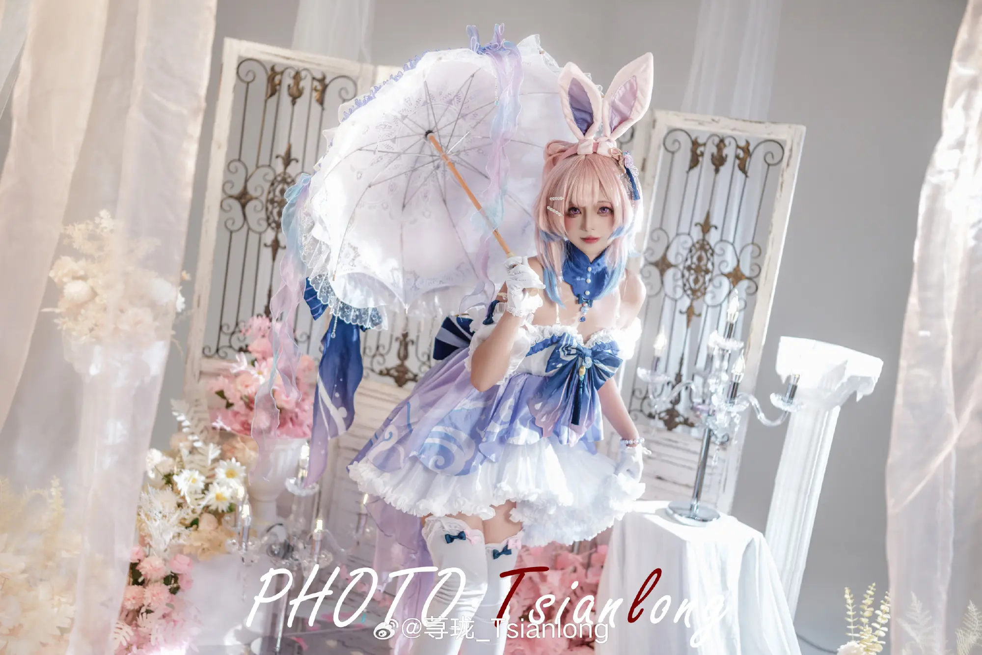 cosplay 旅行者，你喜欢心海的兔兔装吗? 原神cos@是一只小鱼北 COSPLAY-第8张