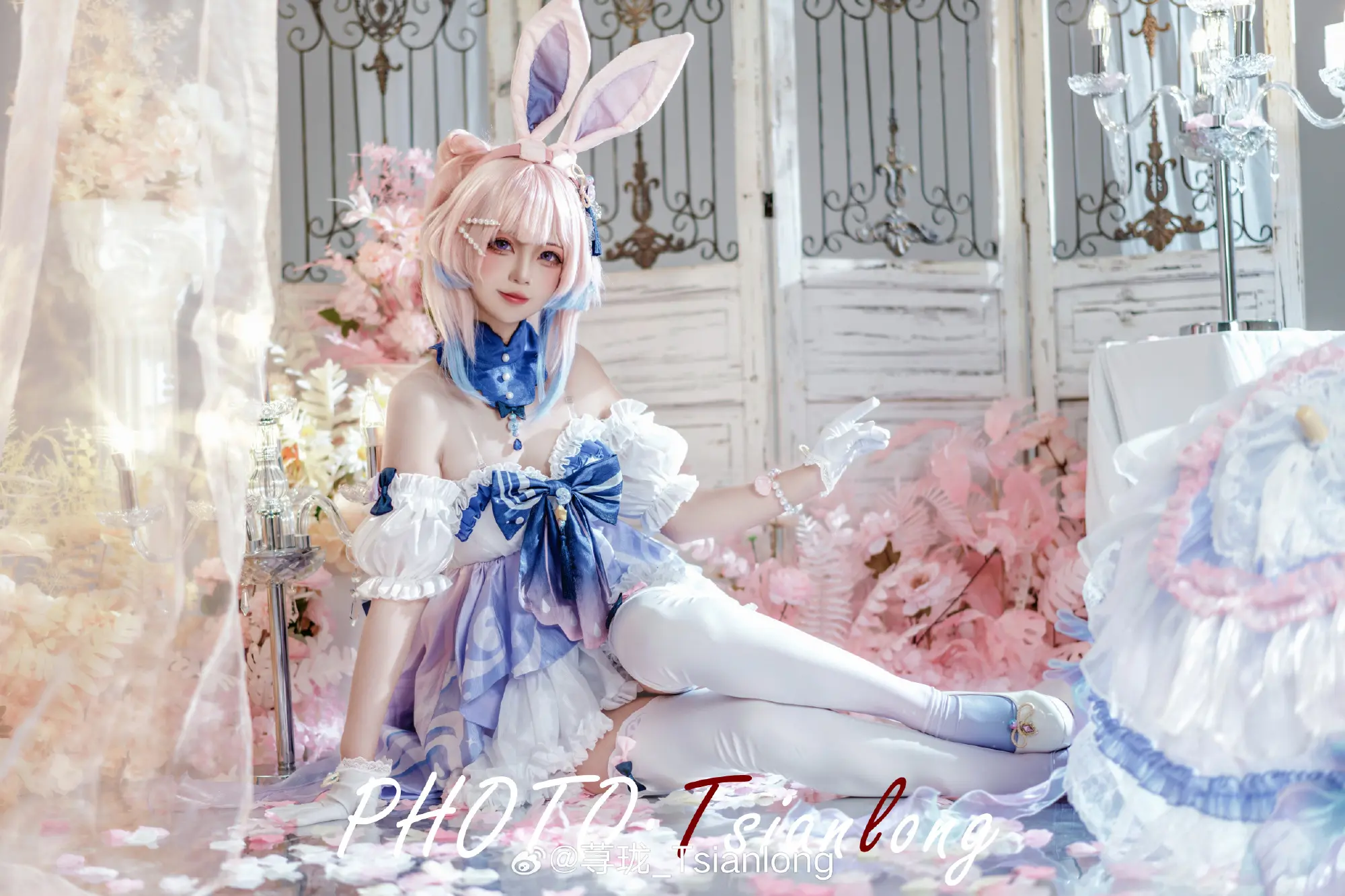 cosplay 旅行者，你喜欢心海的兔兔装吗? 原神cos@是一只小鱼北 COSPLAY-第9张