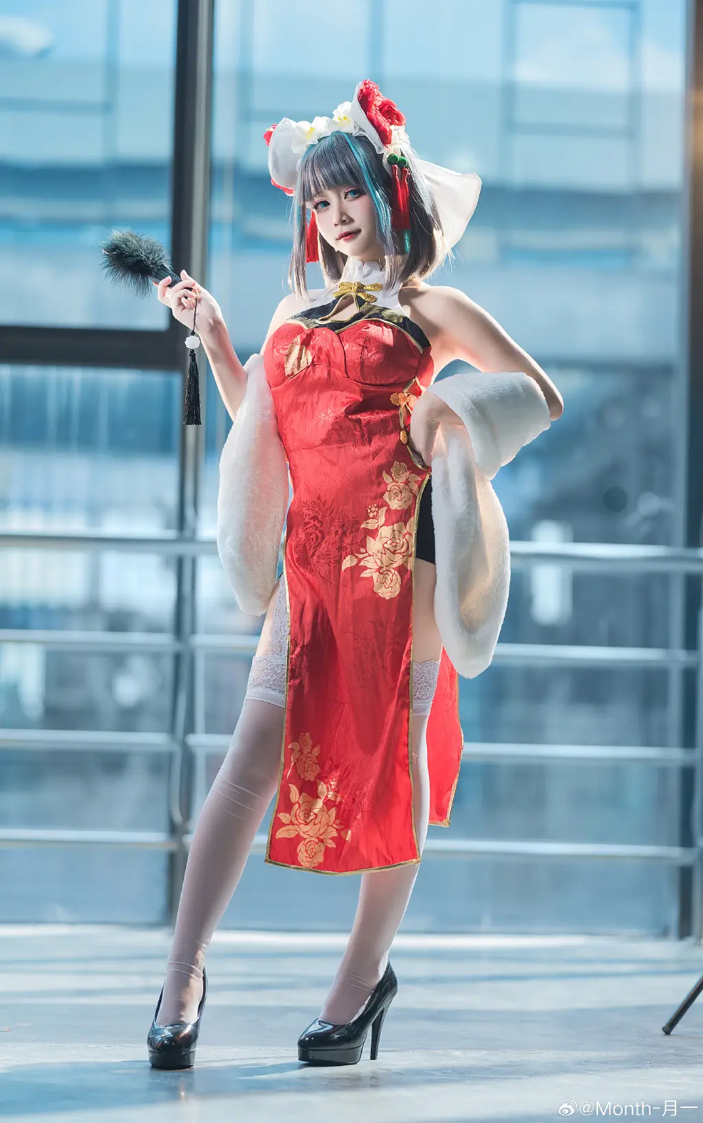 cosplay 柴郡像喵喵一样可爱？哎嘿嘿，我会害羞的啦亲爱的@Month-月一 COSPLAY-第8张