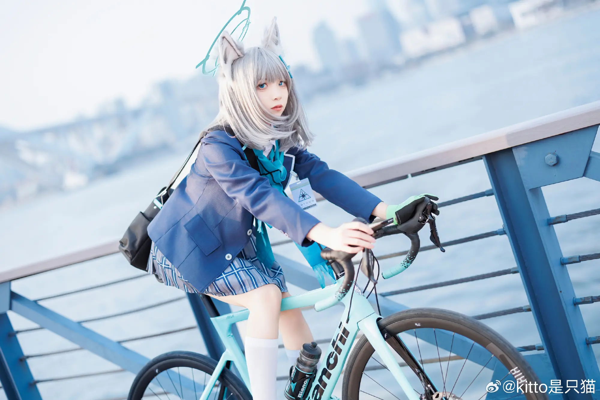 cosplay …唔？我脸上粘什么东西了吗？蔚蓝档案 砂狼白子@kitto是只猫 COSPLAY-第5张