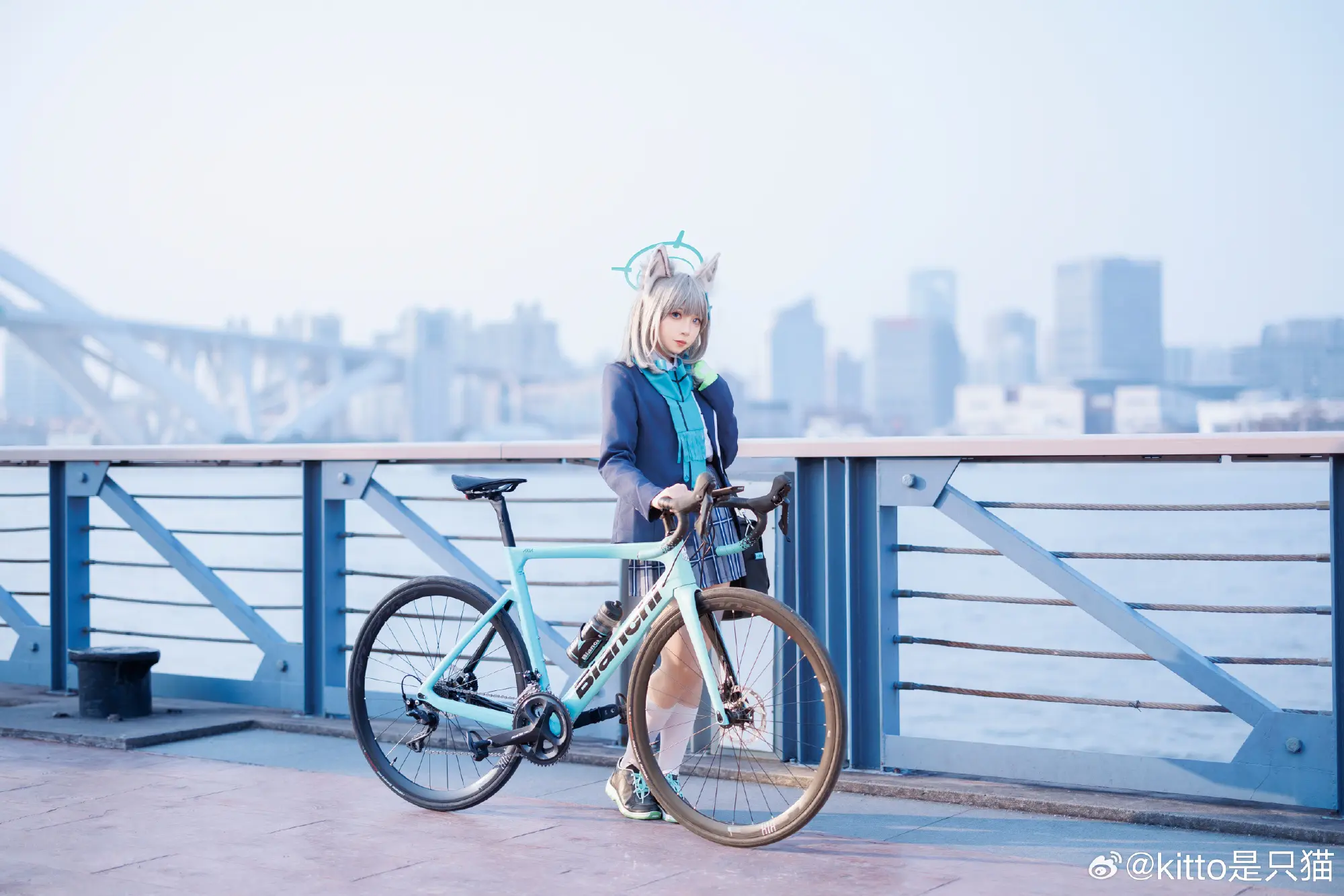 cosplay …唔？我脸上粘什么东西了吗？蔚蓝档案 砂狼白子@kitto是只猫 COSPLAY-第9张