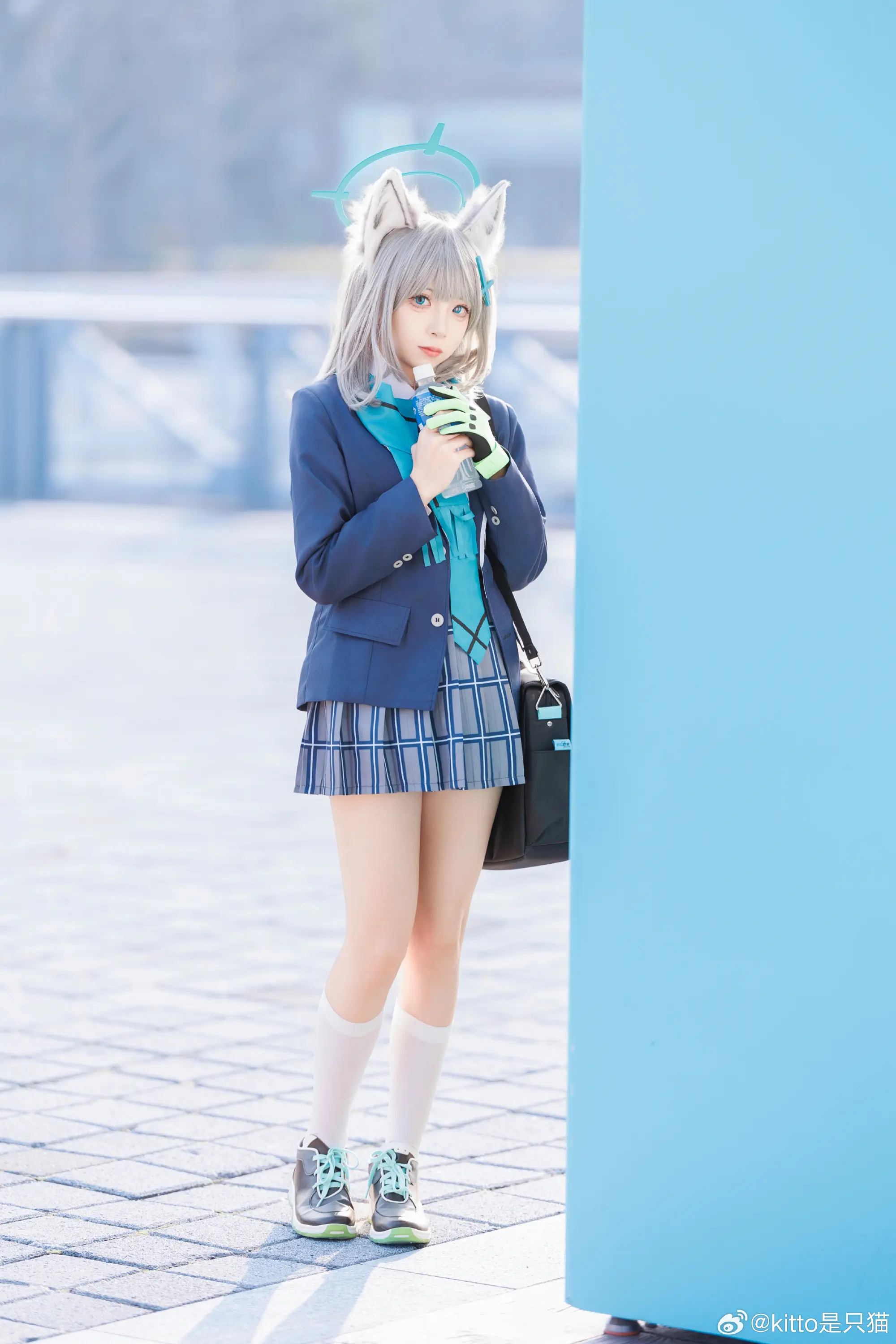 cosplay …唔？我脸上粘什么东西了吗？蔚蓝档案 砂狼白子@kitto是只猫 COSPLAY-第17张