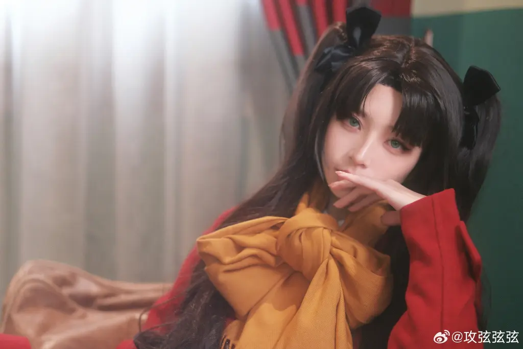COSPLAY 是符合圣诞配色的远坂凛冬装～平安夜快乐啦 ​​​ Merry Christmas fate 远坂凛@发财阿弦 COSPLAY-第12张