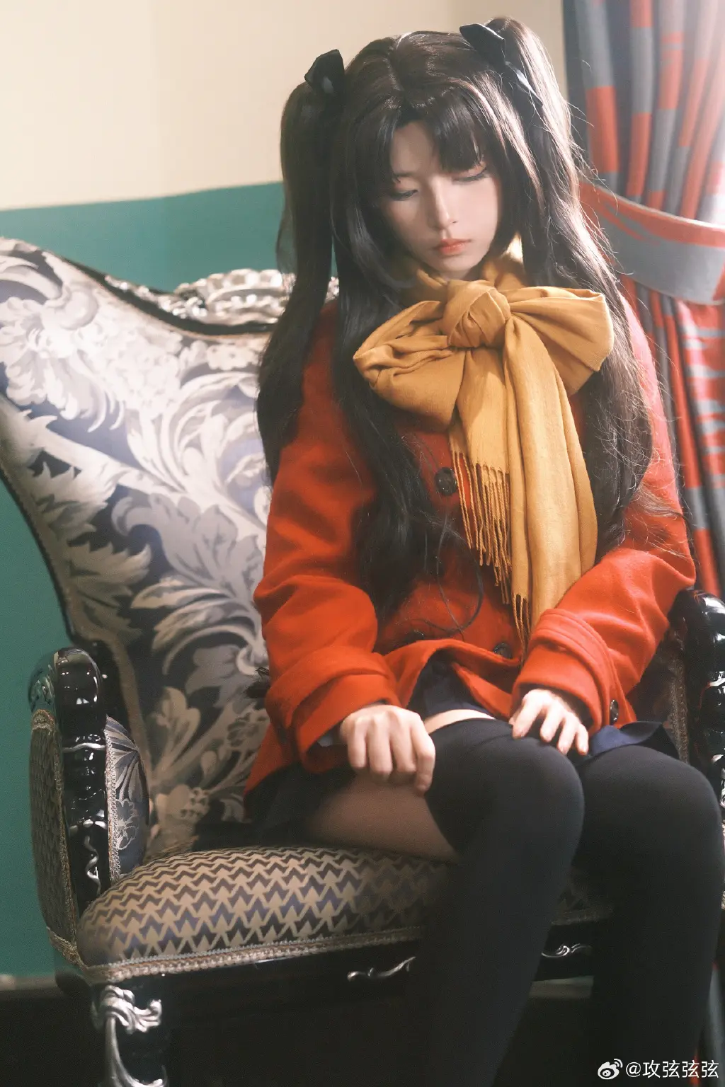 COSPLAY 是符合圣诞配色的远坂凛冬装～平安夜快乐啦 ​​​ Merry Christmas fate 远坂凛@发财阿弦 COSPLAY-第4张