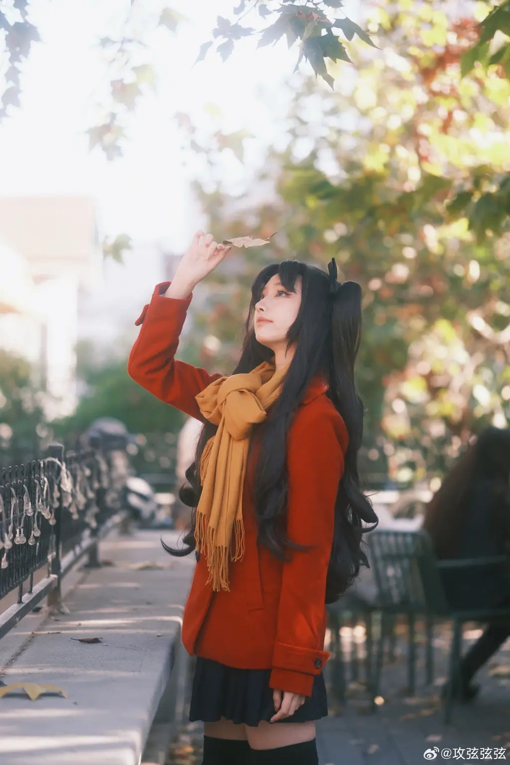 COSPLAY 是符合圣诞配色的远坂凛冬装～平安夜快乐啦 ​​​ Merry Christmas fate 远坂凛@发财阿弦 COSPLAY-第5张