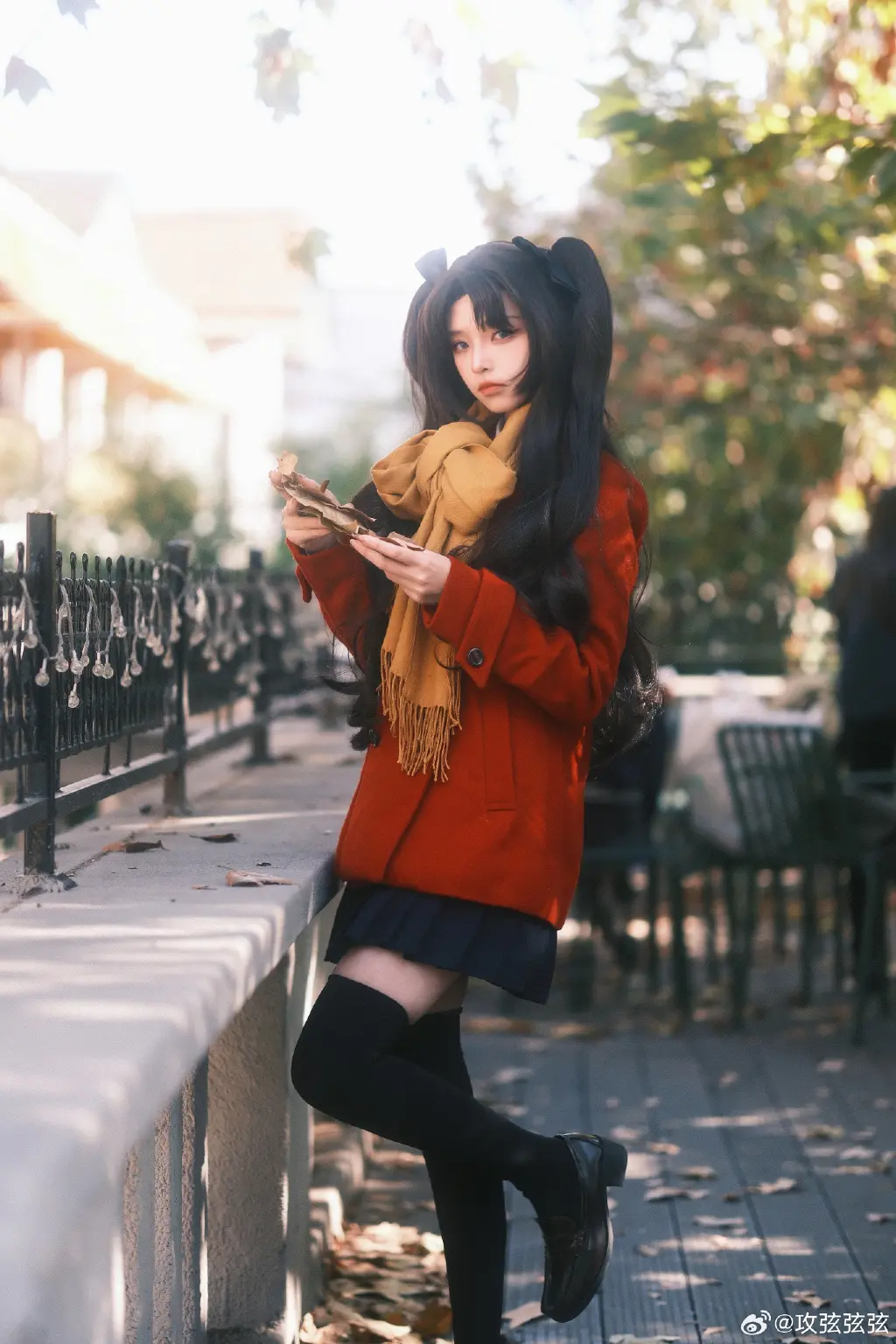 COSPLAY 是符合圣诞配色的远坂凛冬装～平安夜快乐啦 ​​​ Merry Christmas fate 远坂凛@发财阿弦 COSPLAY-第6张