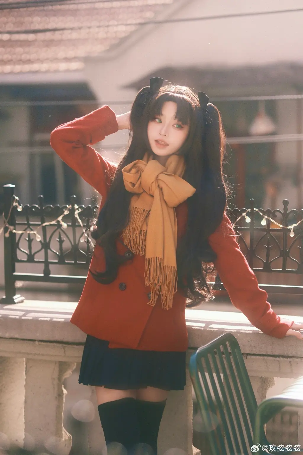 COSPLAY 是符合圣诞配色的远坂凛冬装～平安夜快乐啦 ​​​ Merry Christmas fate 远坂凛@发财阿弦 COSPLAY-第10张
