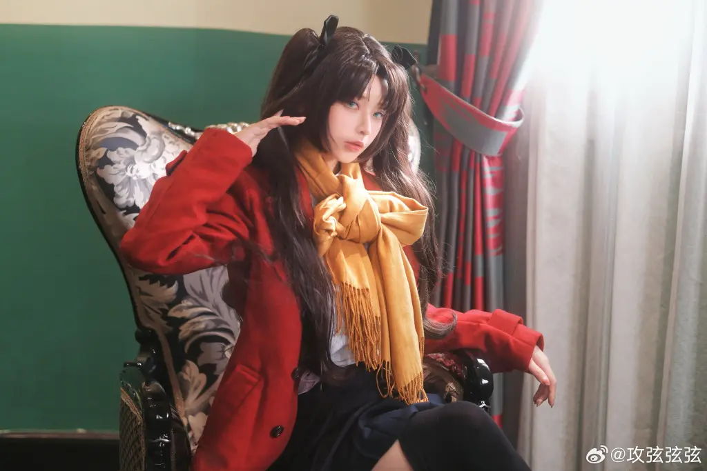 COSPLAY 是符合圣诞配色的远坂凛冬装～平安夜快乐啦 ​​​ Merry Christmas fate 远坂凛@发财阿弦 COSPLAY-第8张