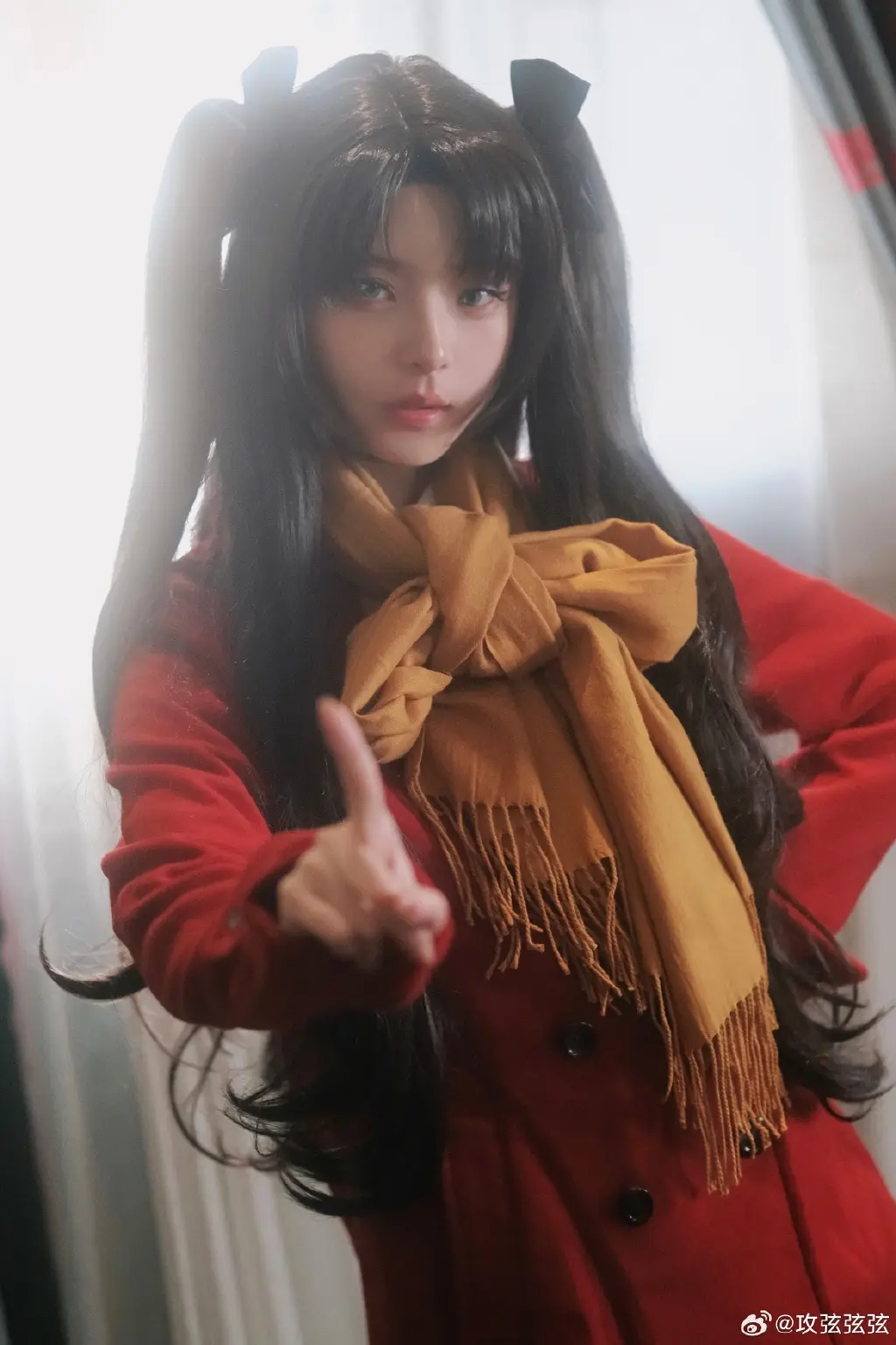 COSPLAY 是符合圣诞配色的远坂凛冬装～平安夜快乐啦 ​​​ Merry Christmas fate 远坂凛@发财阿弦 COSPLAY-第11张