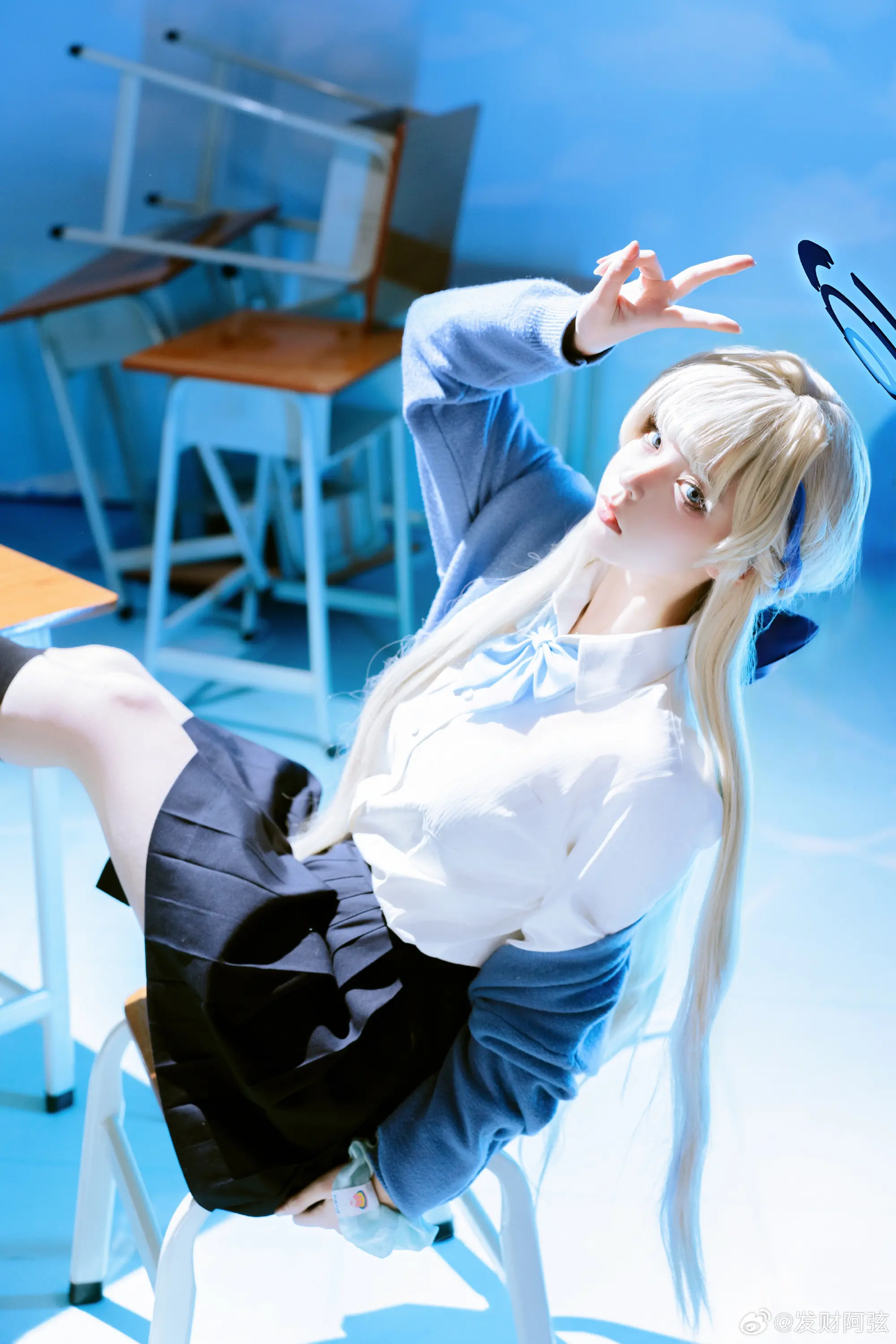 COSPLAY 老师……早上好 飞鸟马时 蔚蓝档案only@发财阿弦 COSPLAY-第10张