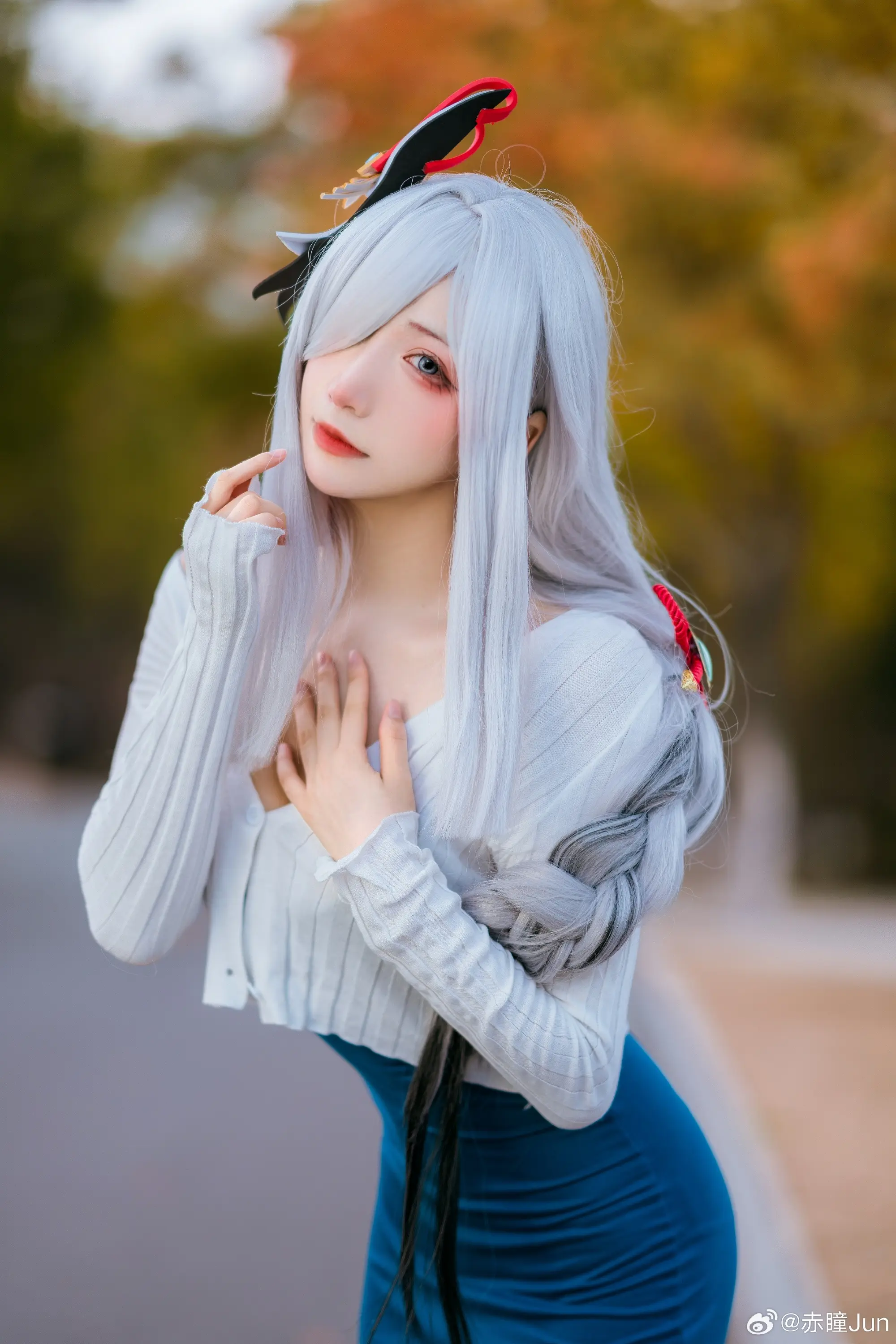 COSPLAY 你才是真正能锁住我的红绳 原神 申鹤@赤瞳Jun-公众号小姨ai