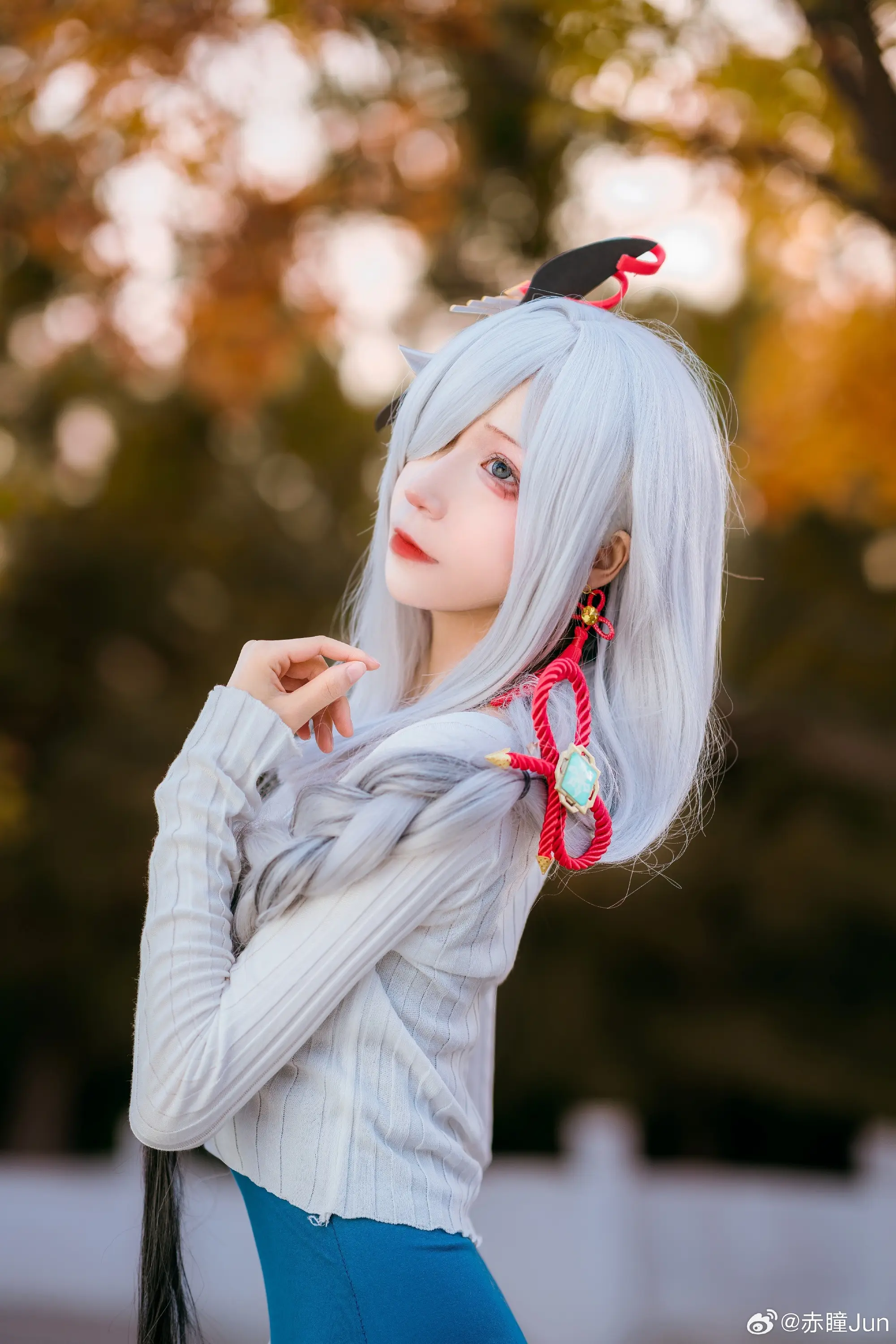 COSPLAY 你才是真正能锁住我的红绳 原神 申鹤@赤瞳Jun COSPLAY-第4张