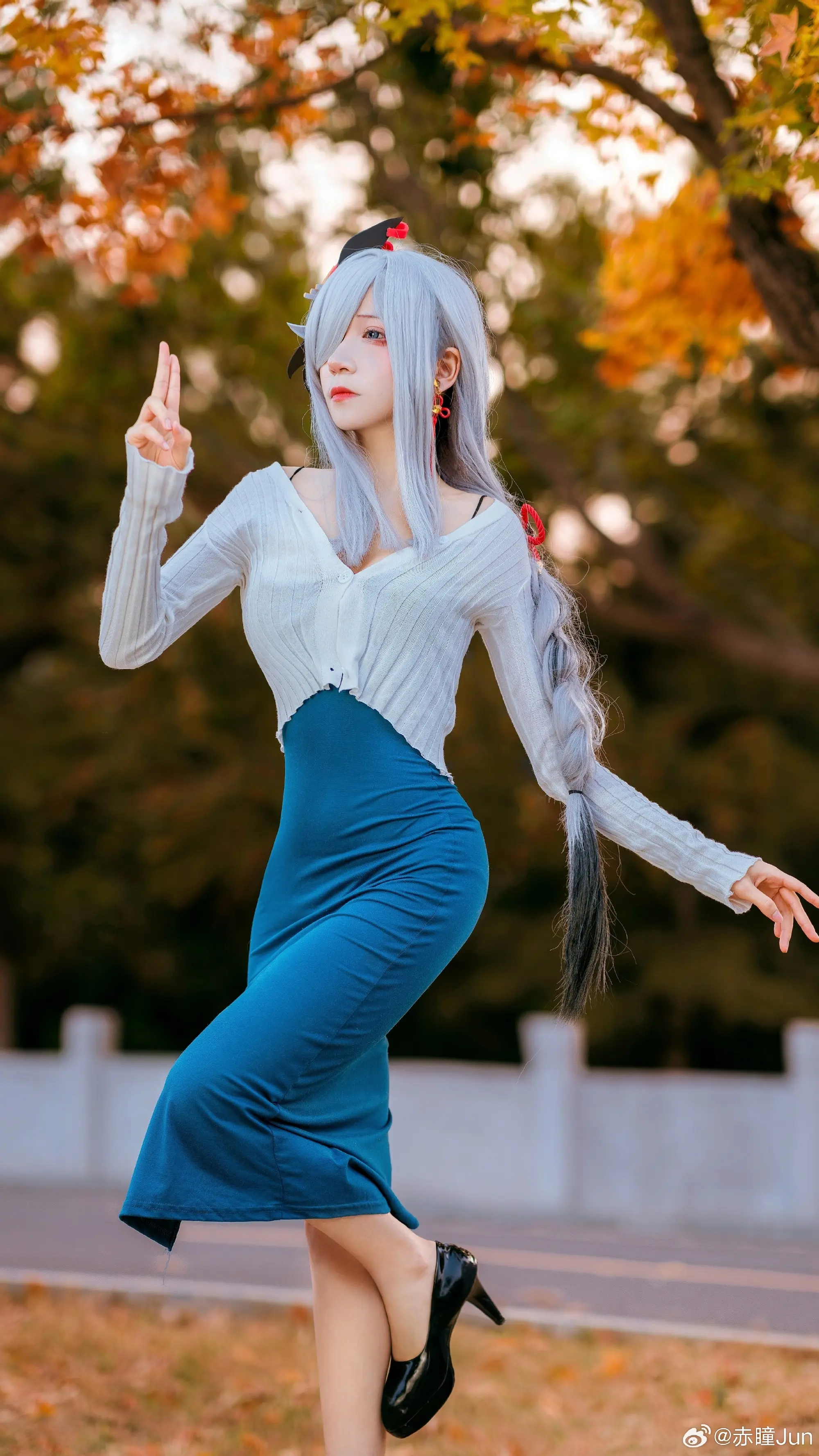 COSPLAY 你才是真正能锁住我的红绳 原神 申鹤@赤瞳Jun COSPLAY-第7张