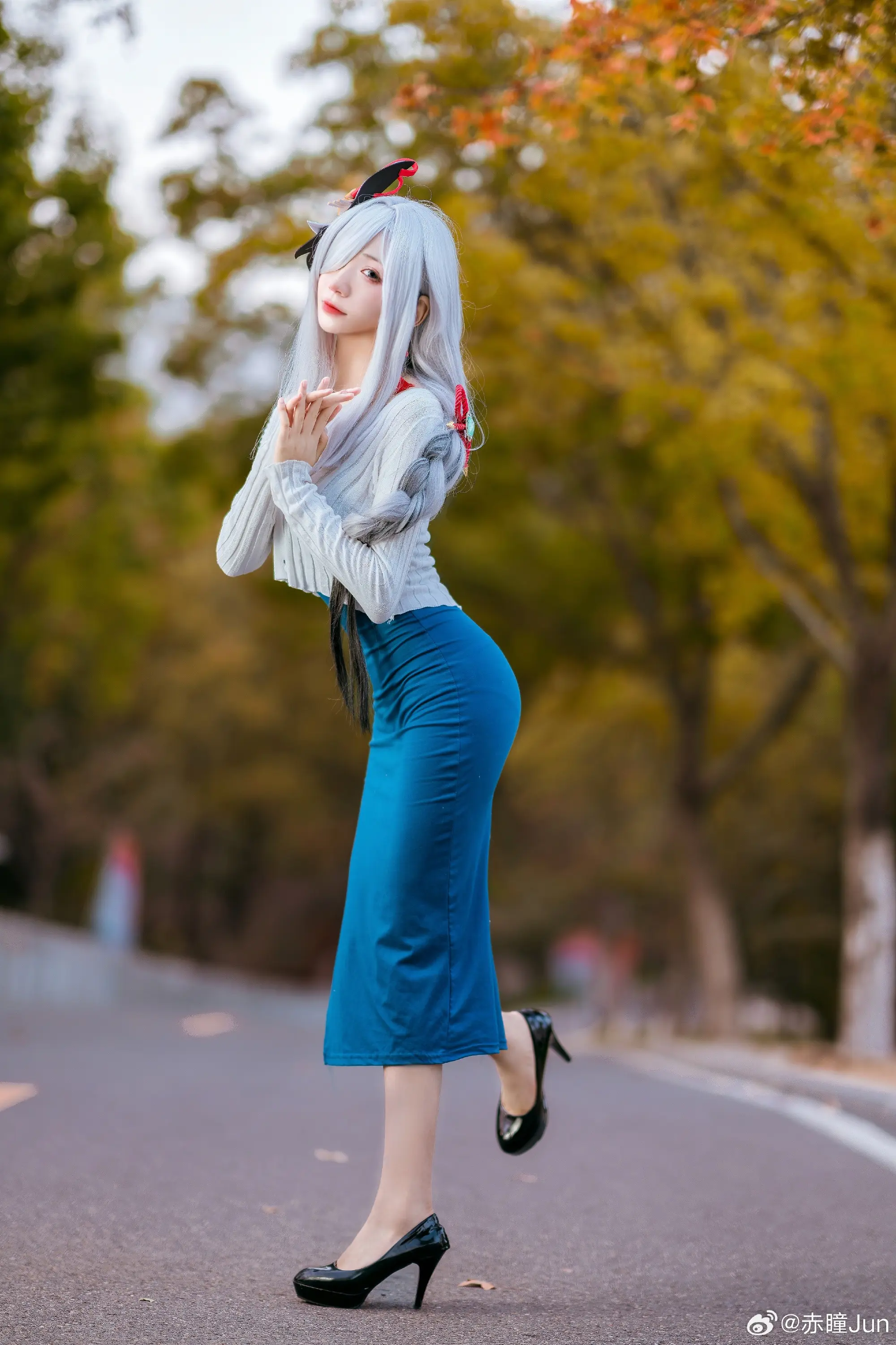 COSPLAY 你才是真正能锁住我的红绳 原神 申鹤@赤瞳Jun COSPLAY-第9张