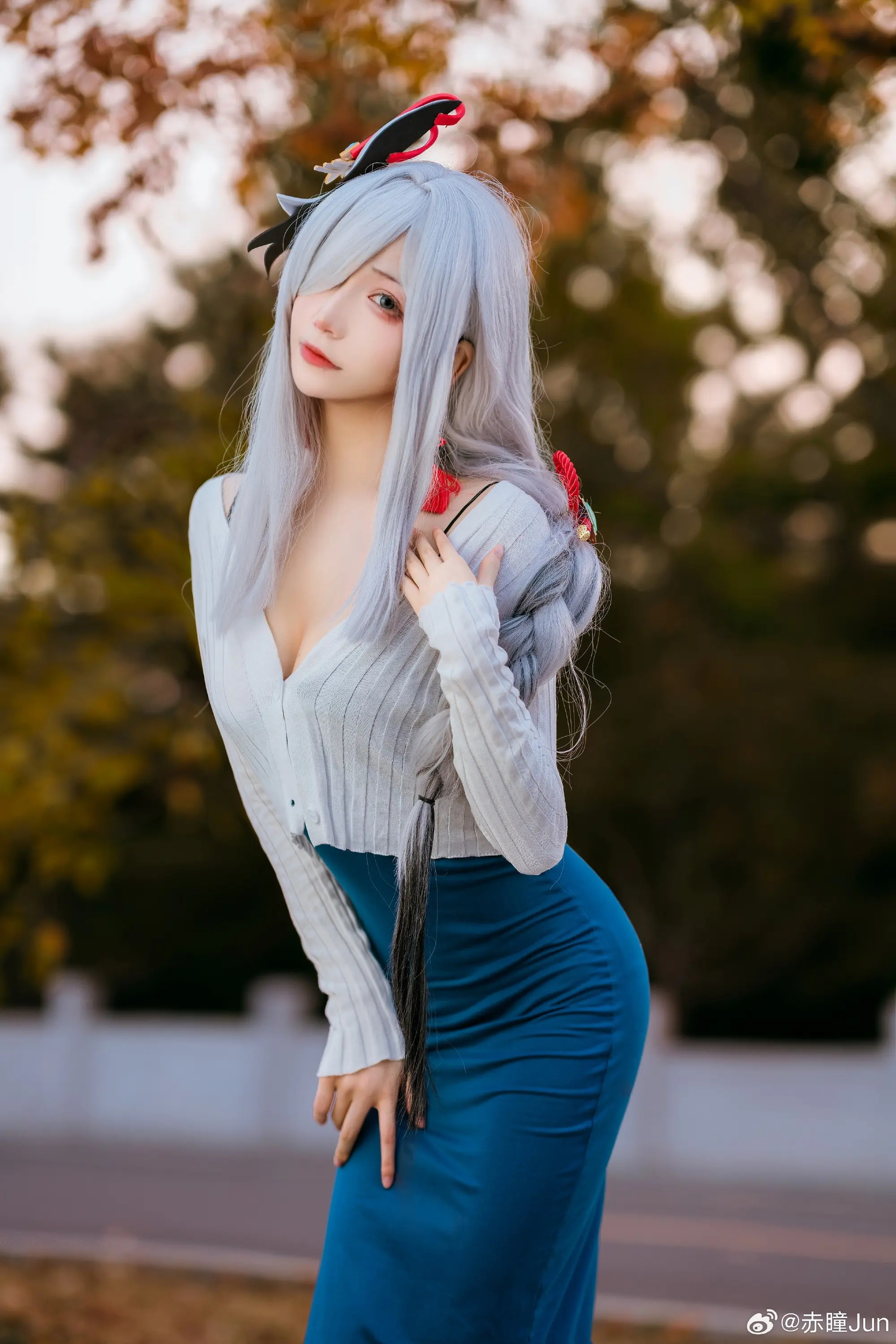 COSPLAY 你才是真正能锁住我的红绳 原神 申鹤@赤瞳Jun COSPLAY-第5张