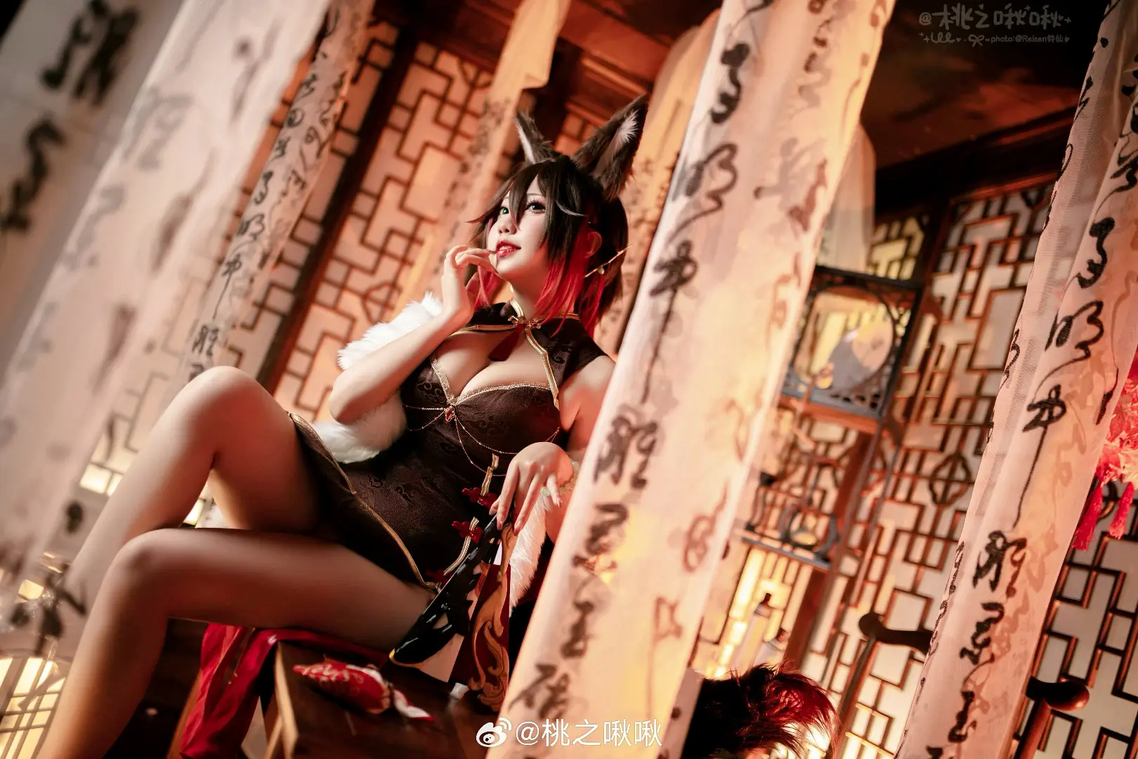 COSPLAY 就以奇珍万千，给各位鼓劲啦~ 崩坏星穹铁道 旗袍装扮的小狐狸 停云@桃之啾啾 COSPLAY-第11张