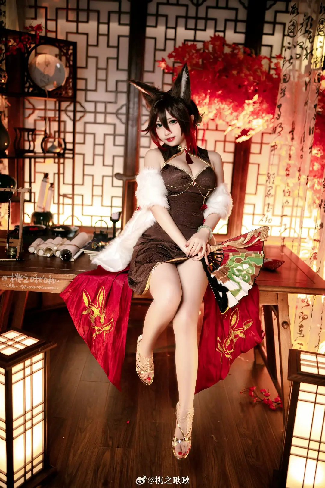 COSPLAY 就以奇珍万千，给各位鼓劲啦~ 崩坏星穹铁道 旗袍装扮的小狐狸 停云@桃之啾啾-公众号小姨ai