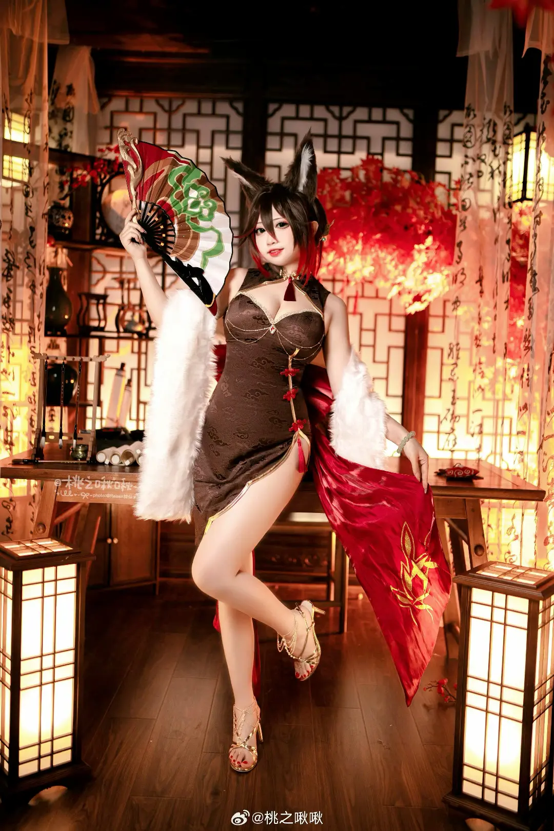 COSPLAY 就以奇珍万千，给各位鼓劲啦~ 崩坏星穹铁道 旗袍装扮的小狐狸 停云@桃之啾啾 COSPLAY-第10张
