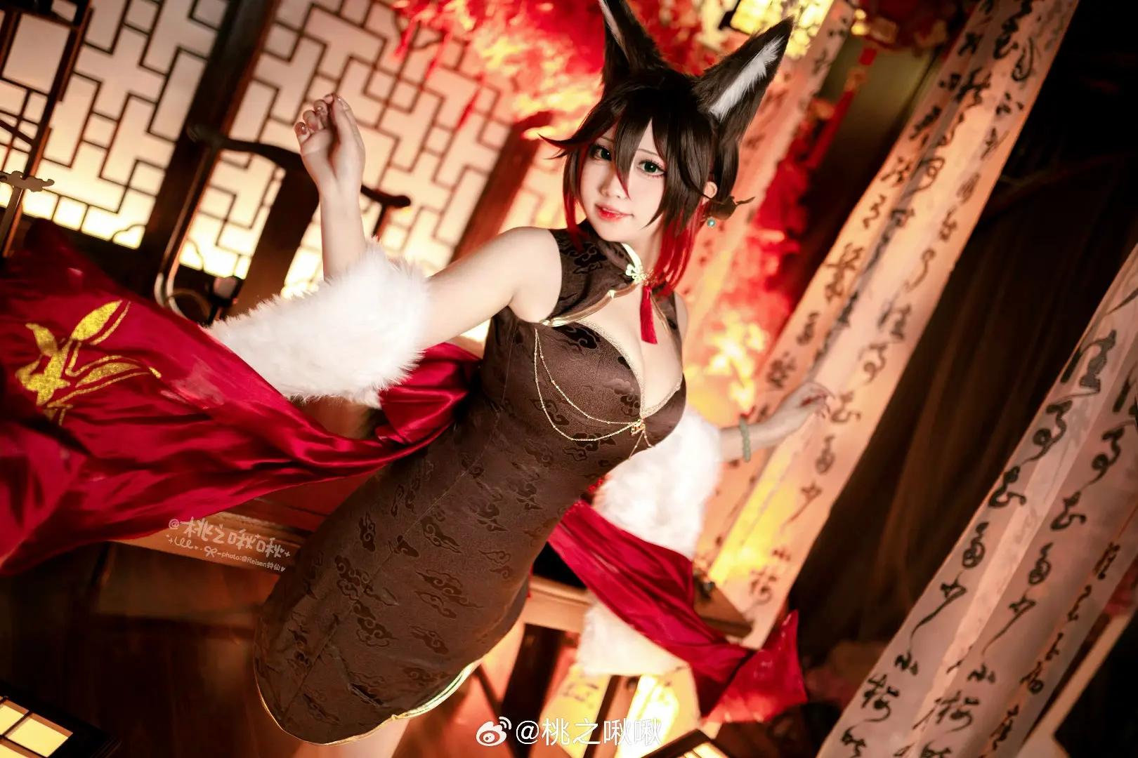 COSPLAY 就以奇珍万千，给各位鼓劲啦~ 崩坏星穹铁道 旗袍装扮的小狐狸 停云@桃之啾啾 COSPLAY-第12张