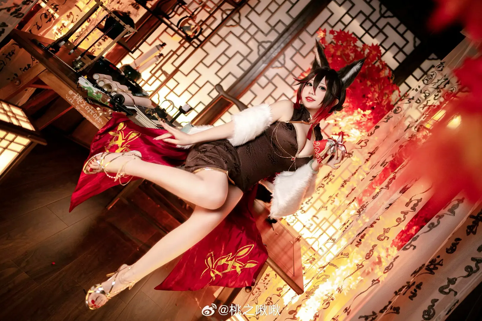 COSPLAY 就以奇珍万千，给各位鼓劲啦~ 崩坏星穹铁道 旗袍装扮的小狐狸 停云@桃之啾啾 COSPLAY-第4张