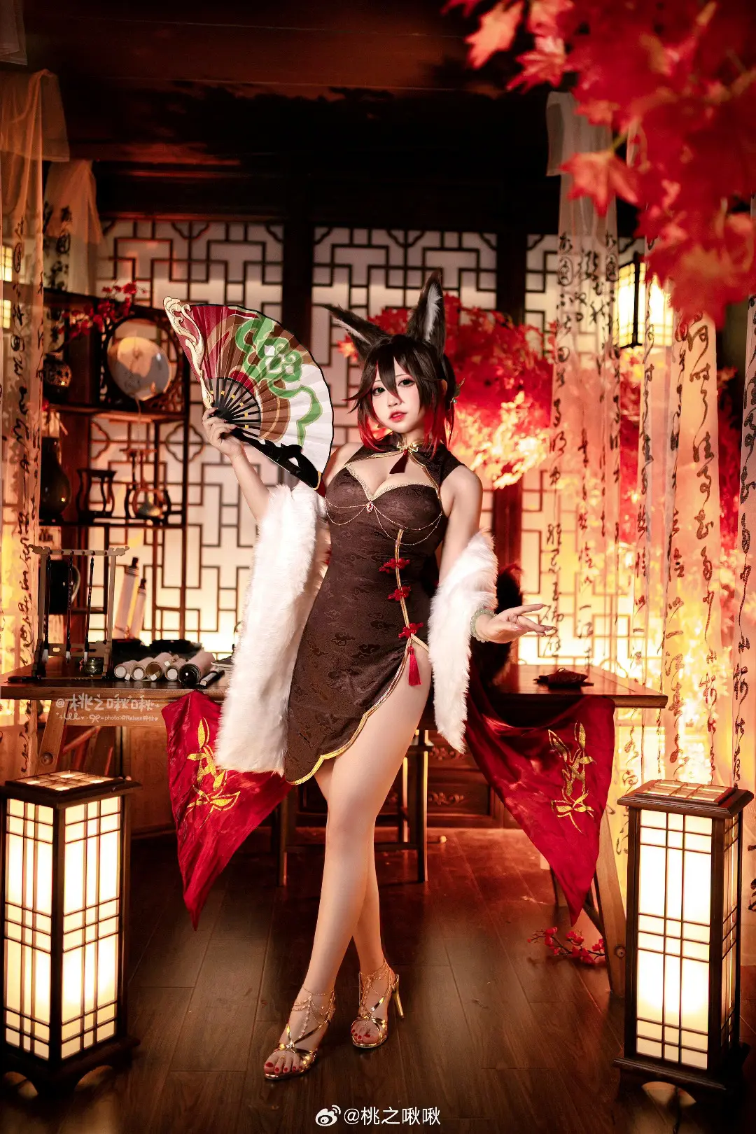 COSPLAY 就以奇珍万千，给各位鼓劲啦~ 崩坏星穹铁道 旗袍装扮的小狐狸 停云@桃之啾啾 COSPLAY-第8张