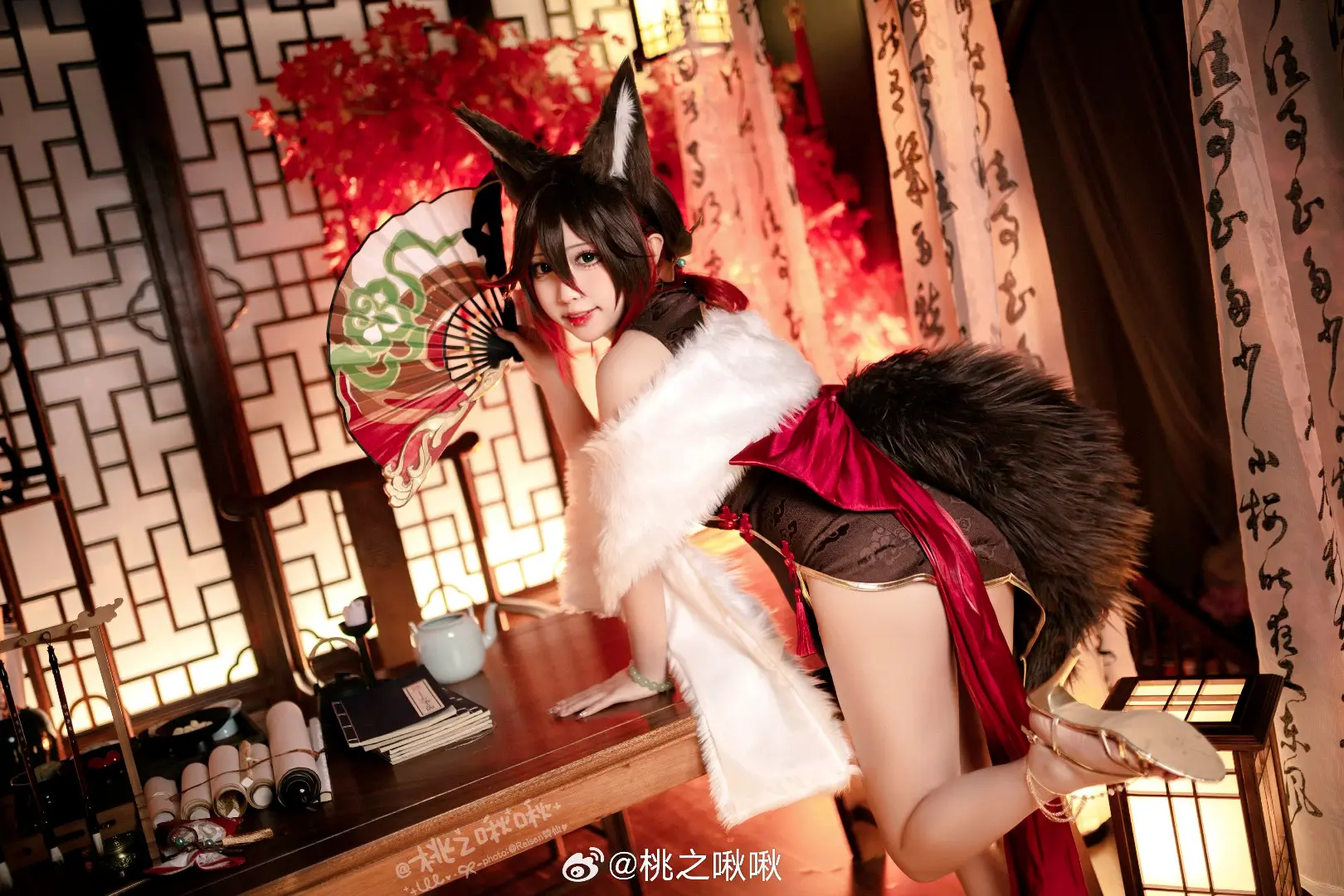 COSPLAY 就以奇珍万千，给各位鼓劲啦~ 崩坏星穹铁道 旗袍装扮的小狐狸 停云@桃之啾啾 COSPLAY-第13张