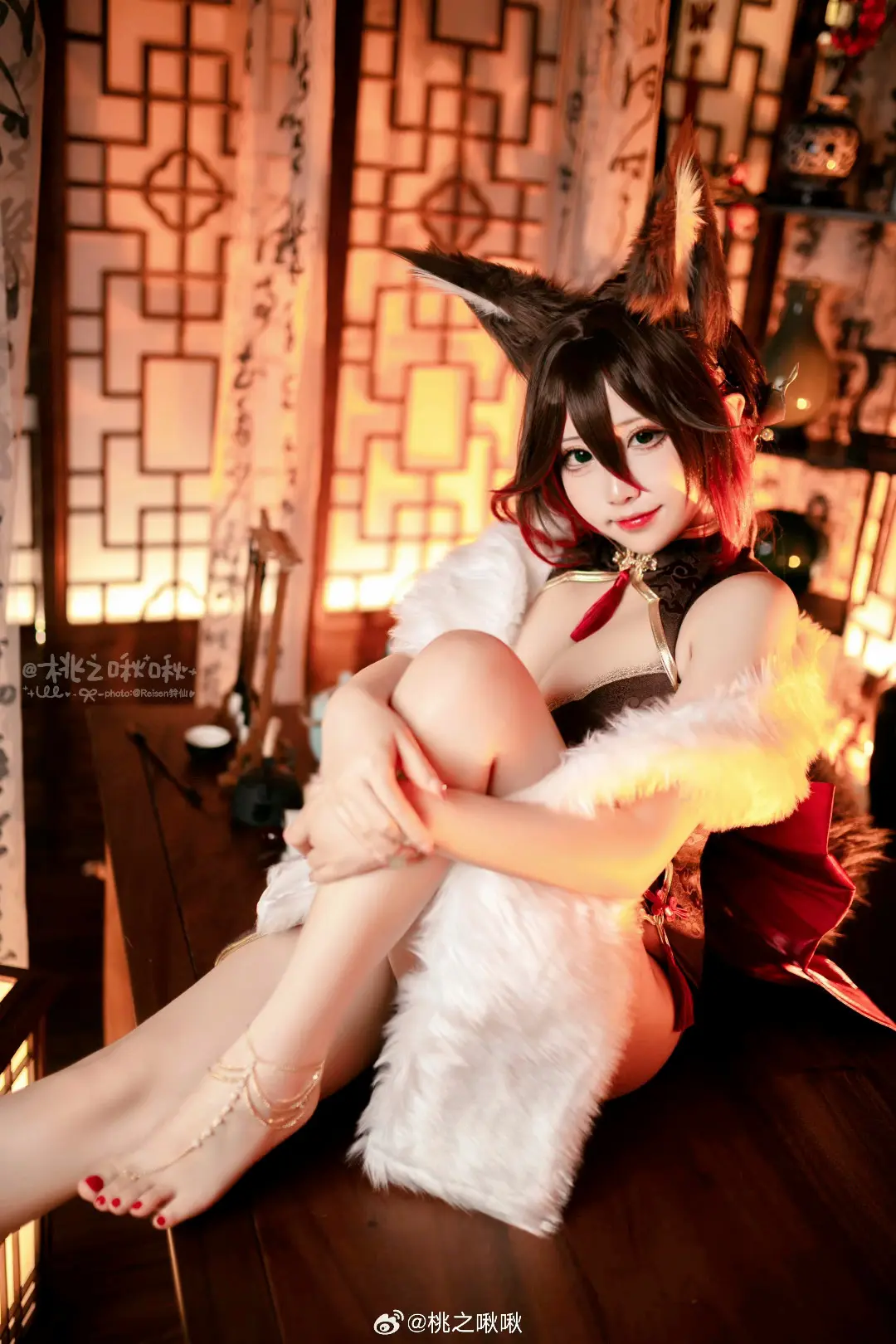 COSPLAY 就以奇珍万千，给各位鼓劲啦~ 崩坏星穹铁道 旗袍装扮的小狐狸 停云@桃之啾啾 COSPLAY-第9张