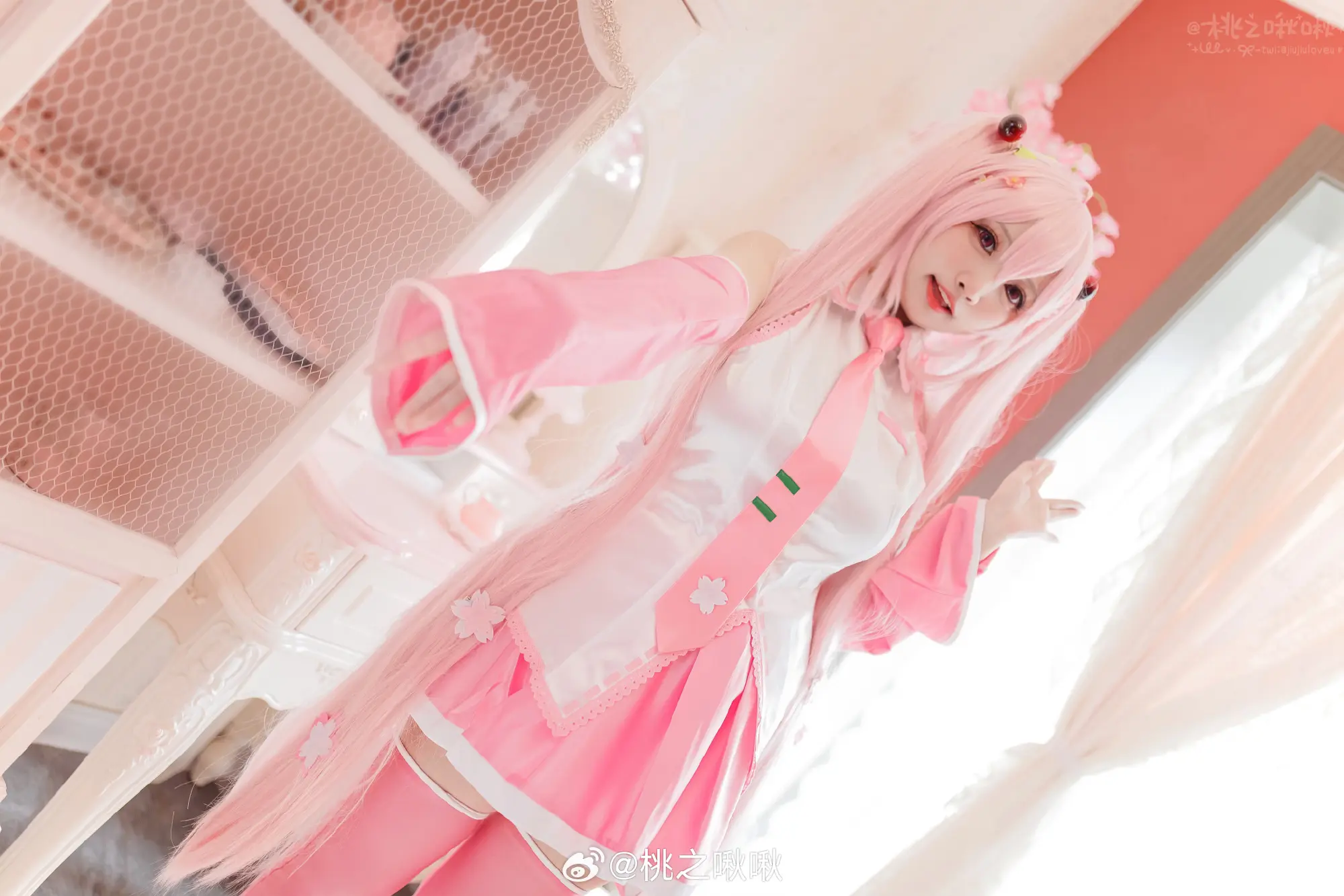COSPLAY 🌸春日的樱色妖精🌸 樱初音!樱初音!终于发这套啦~@桃之啾啾 COSPLAY-第5张