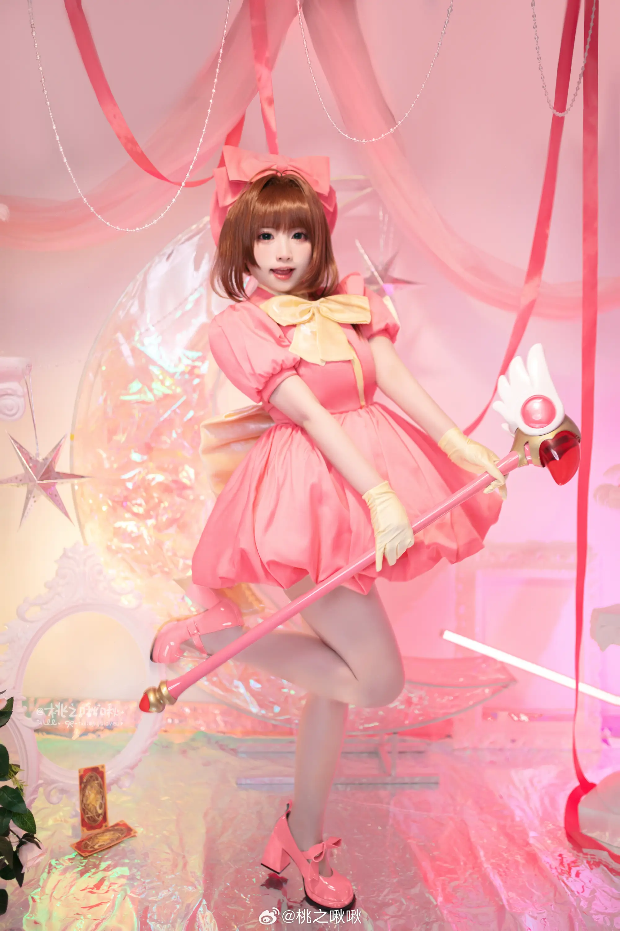 COSPLAY THE FIGHT 斗牌战斗服ver. 木之本樱@桃之啾啾-公众号小姨ai