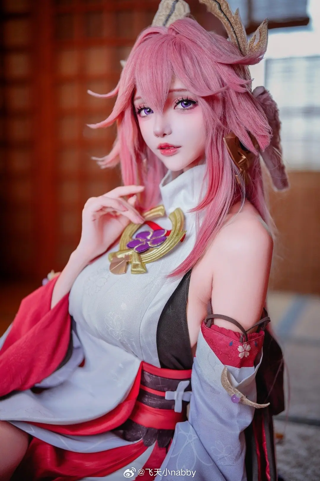 COSPLAY 原神枫丹 八重神子@飞天小nabby-公众号小姨ai