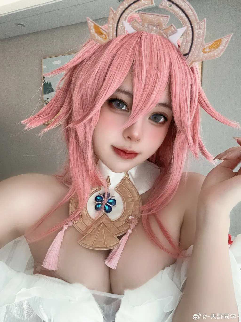 cosplay hi 小家伙可以请我吃个油豆腐吗  原神 八重神子@-天野同学- COSPLAY-第2张