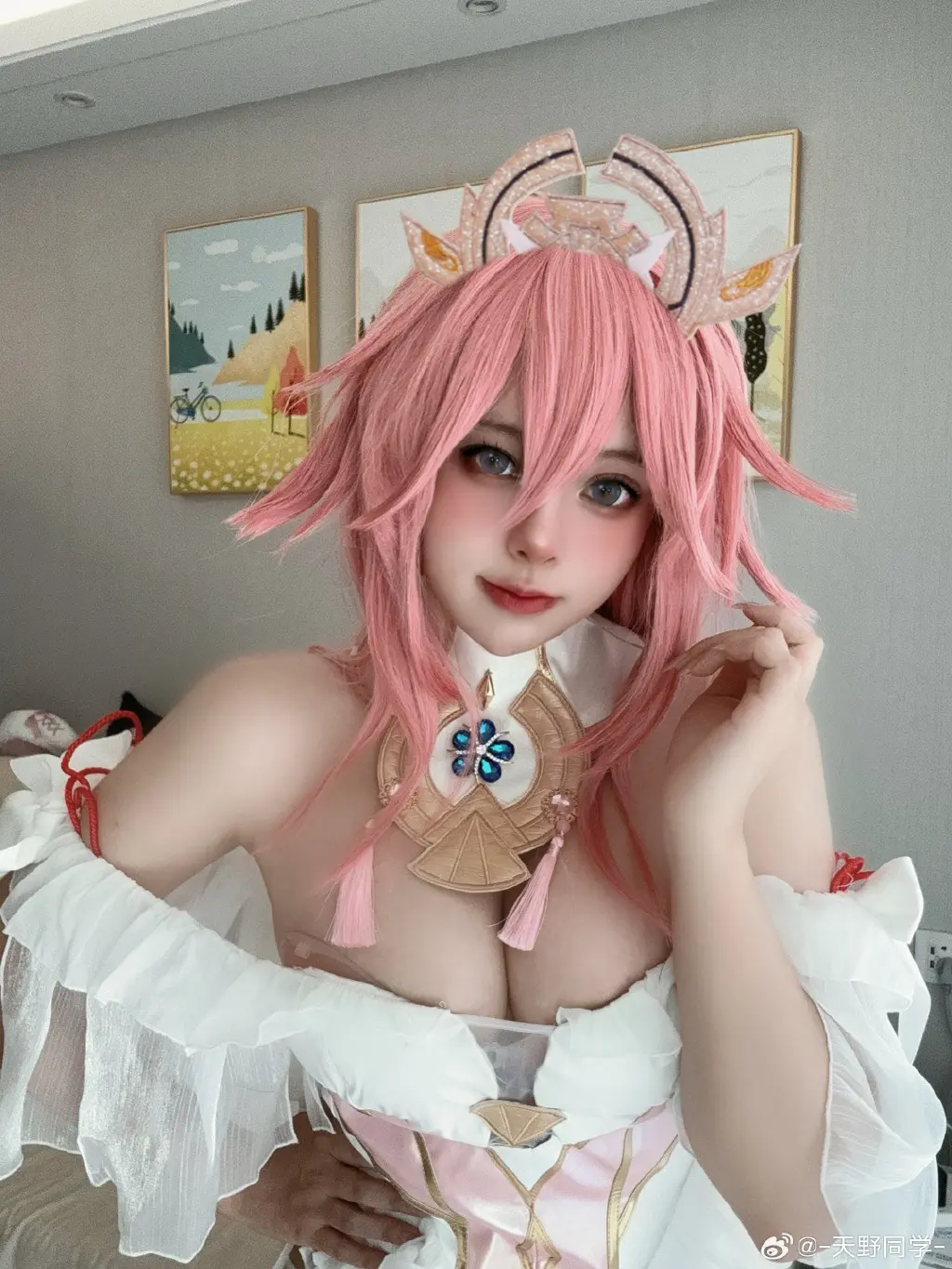 cosplay hi 小家伙可以请我吃个油豆腐吗  原神 八重神子@-天野同学- COSPLAY-第5张