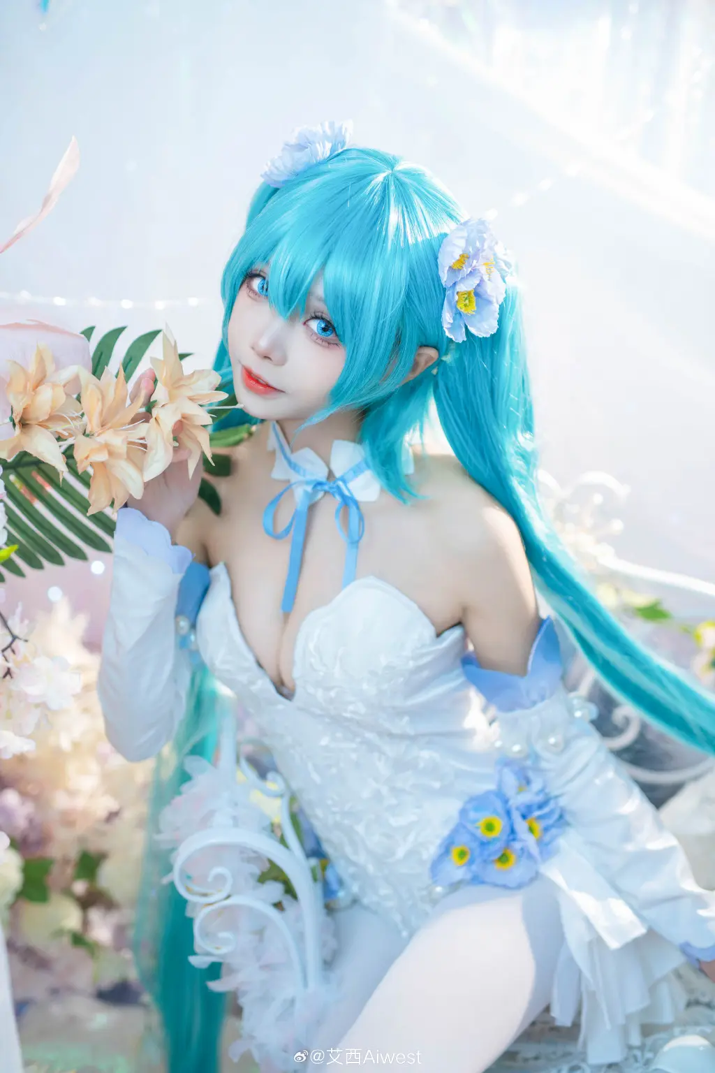 cosplay 初音未来 粉蝶花 miku@艾西Aiwest-公众号小姨ai